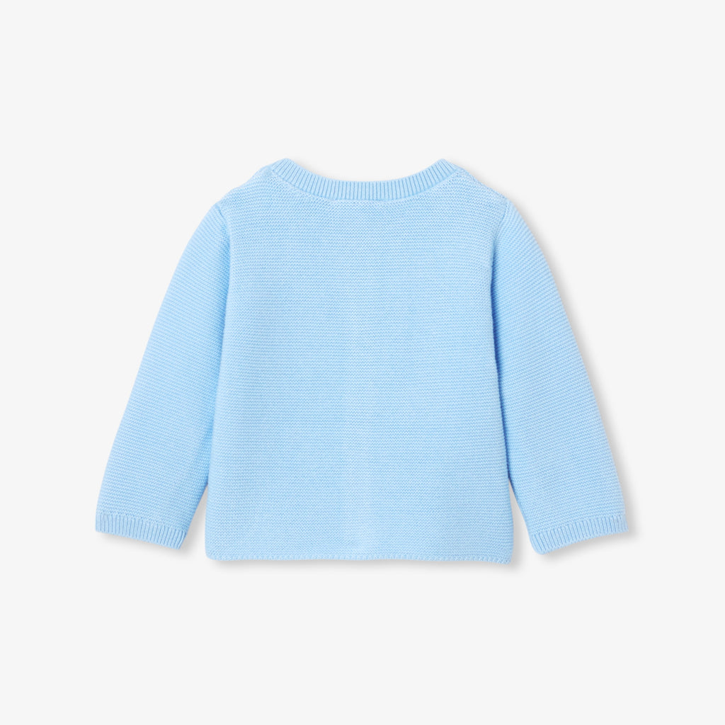 JC-NB060 - Jacadi Newborn garter-stitch cotton cardigan