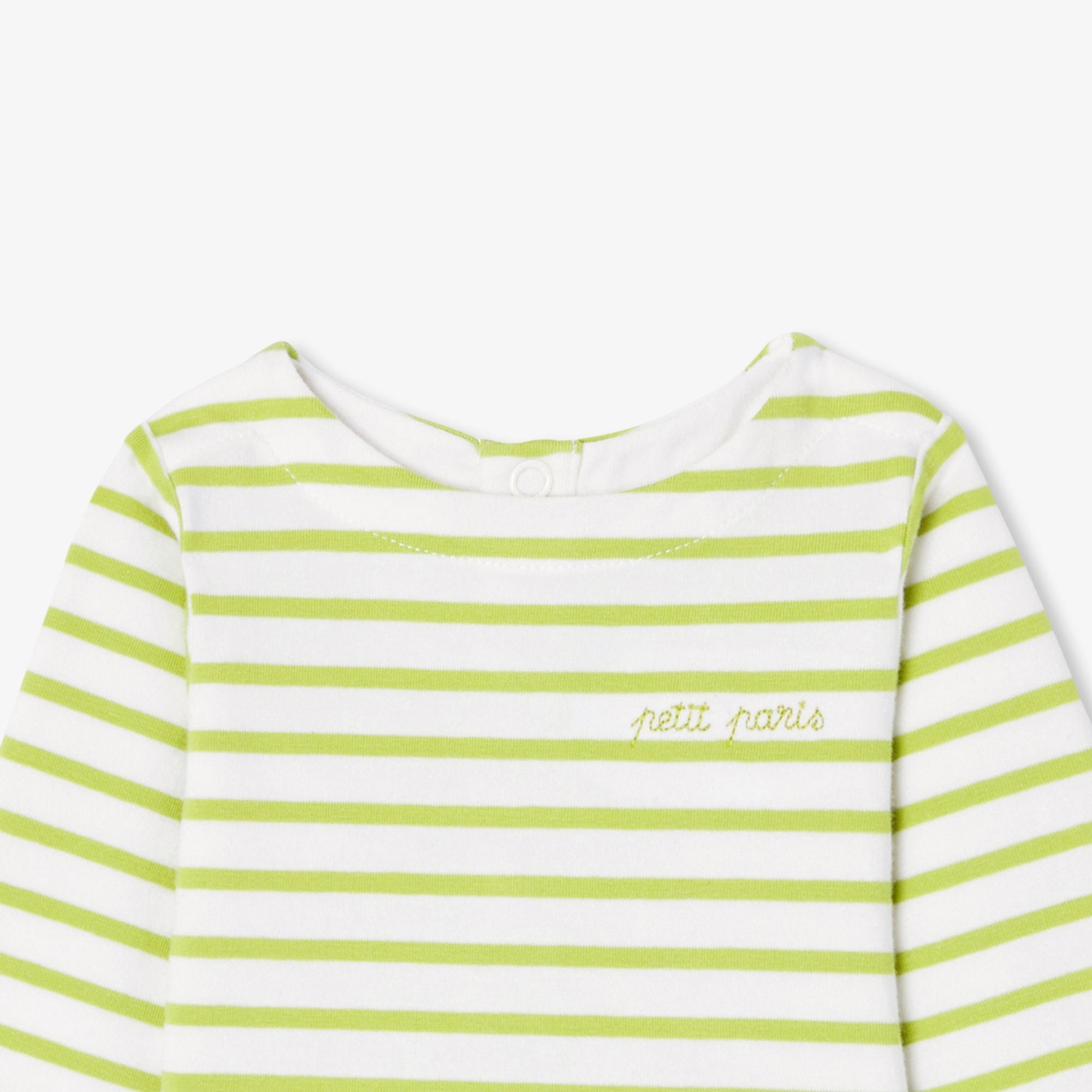 Baby striped cotton bodysuit
