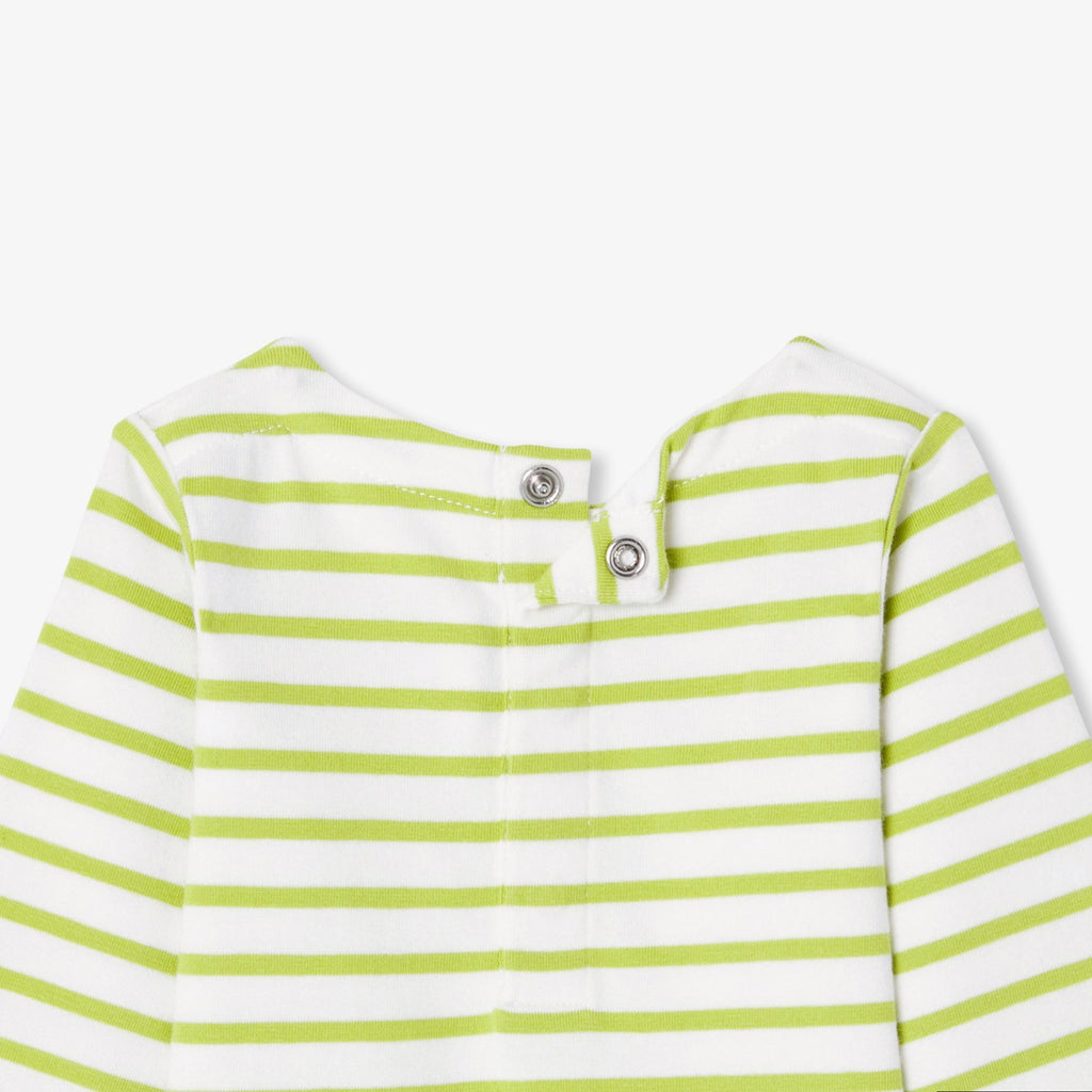 Baby striped cotton bodysuit