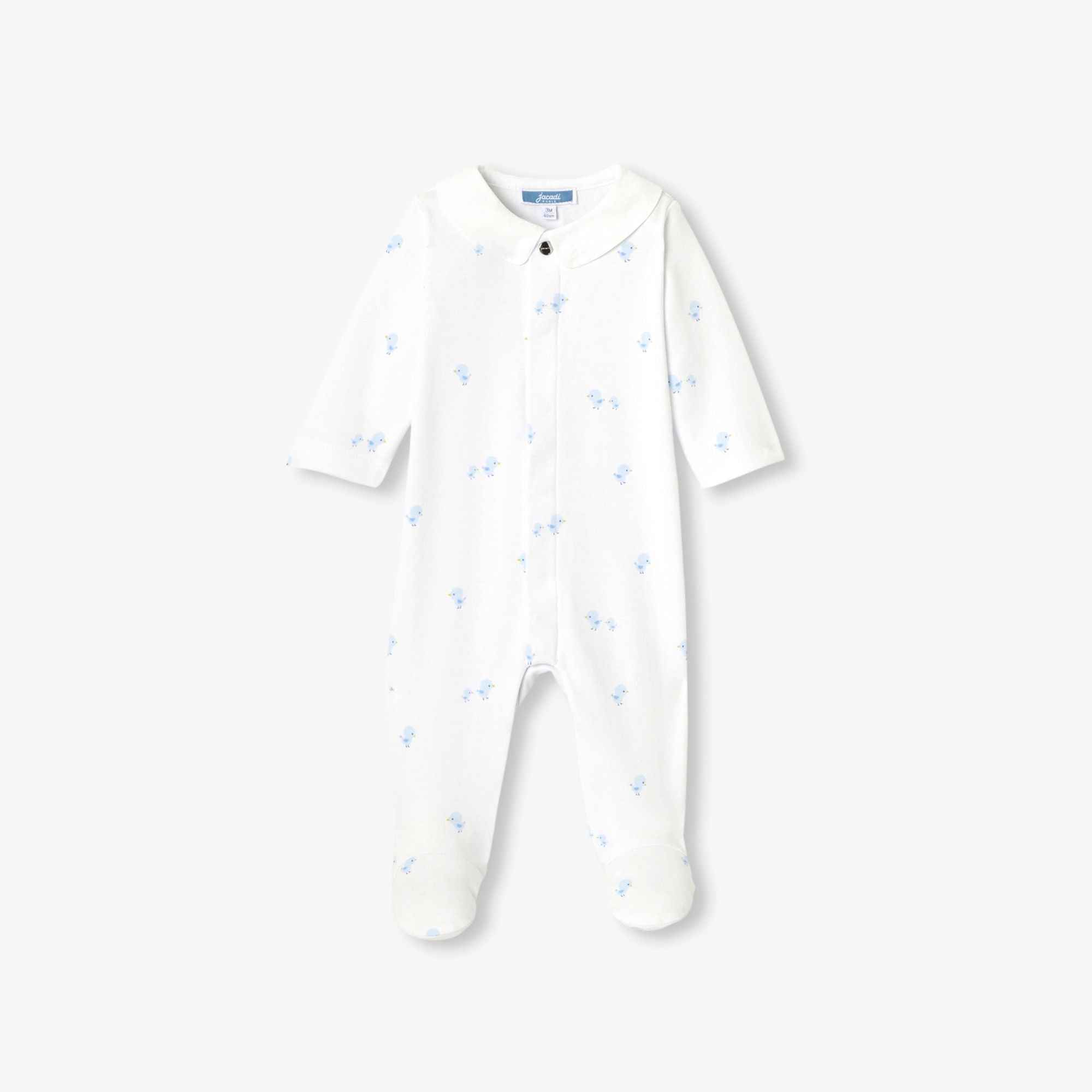 Pyjamas in Cotton Interlock Baby Boy - White/Multicolour