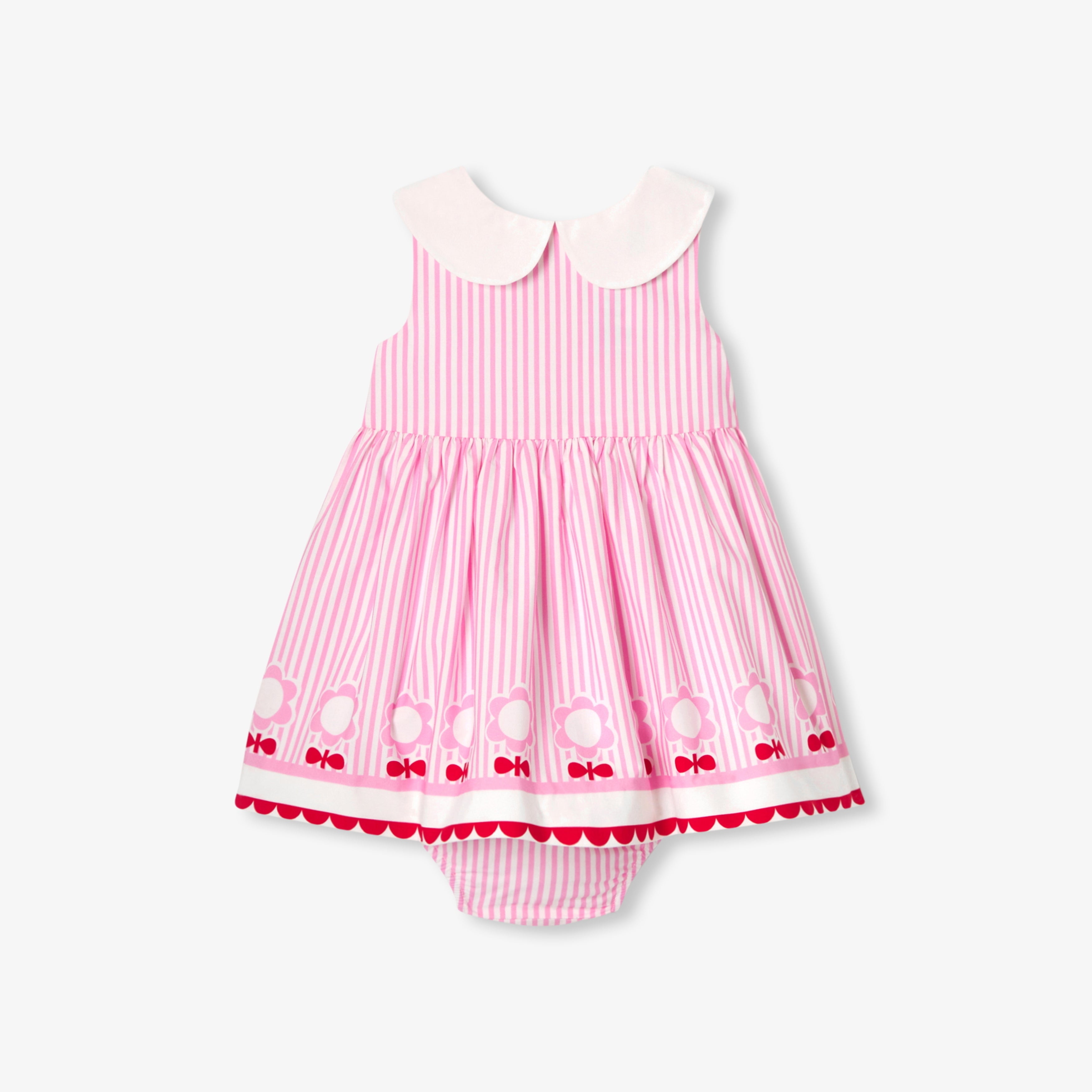 JC-NG120 - Jacadi Baby girl sleeveless poplin dress