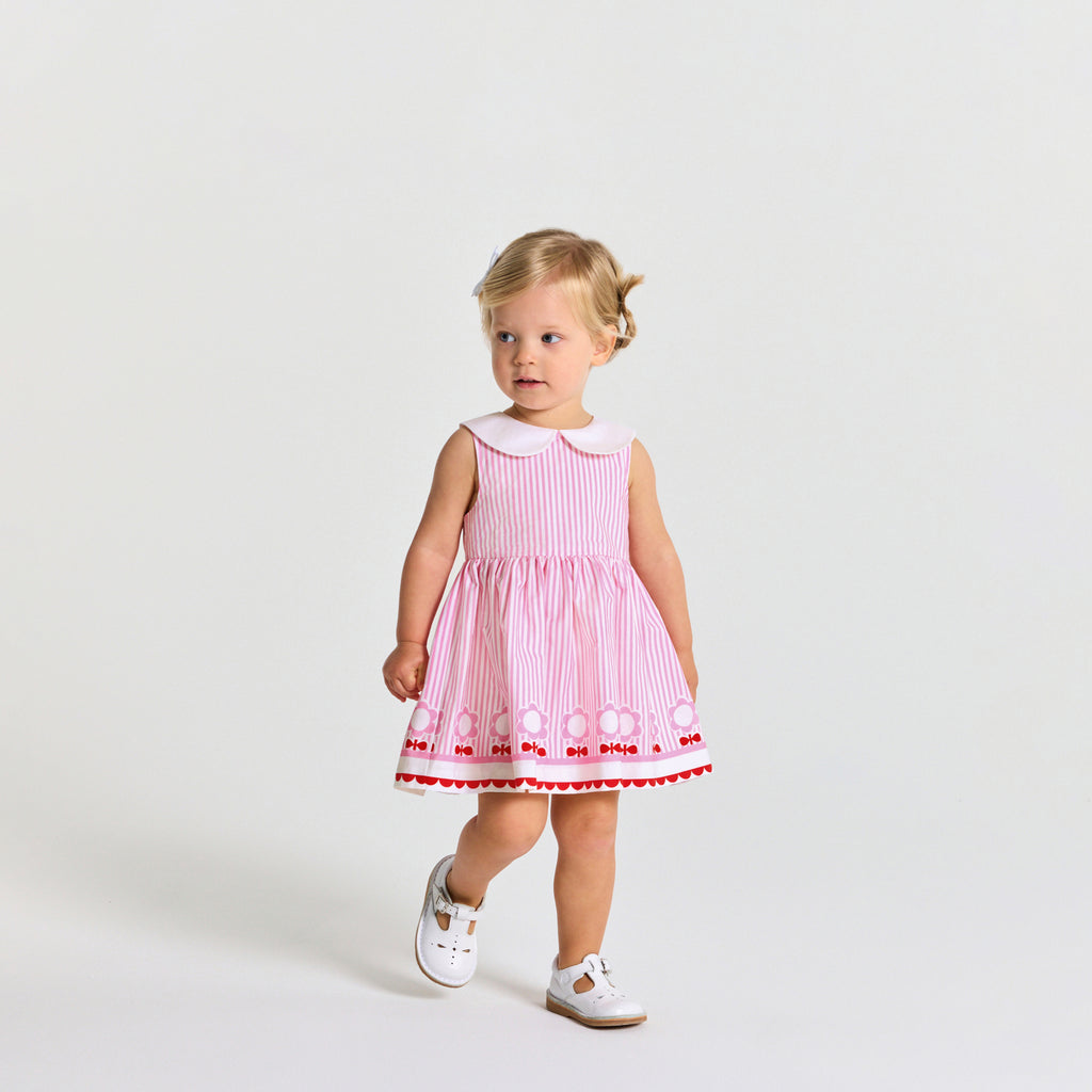 JC-NG120 - Jacadi Baby girl sleeveless poplin dress
