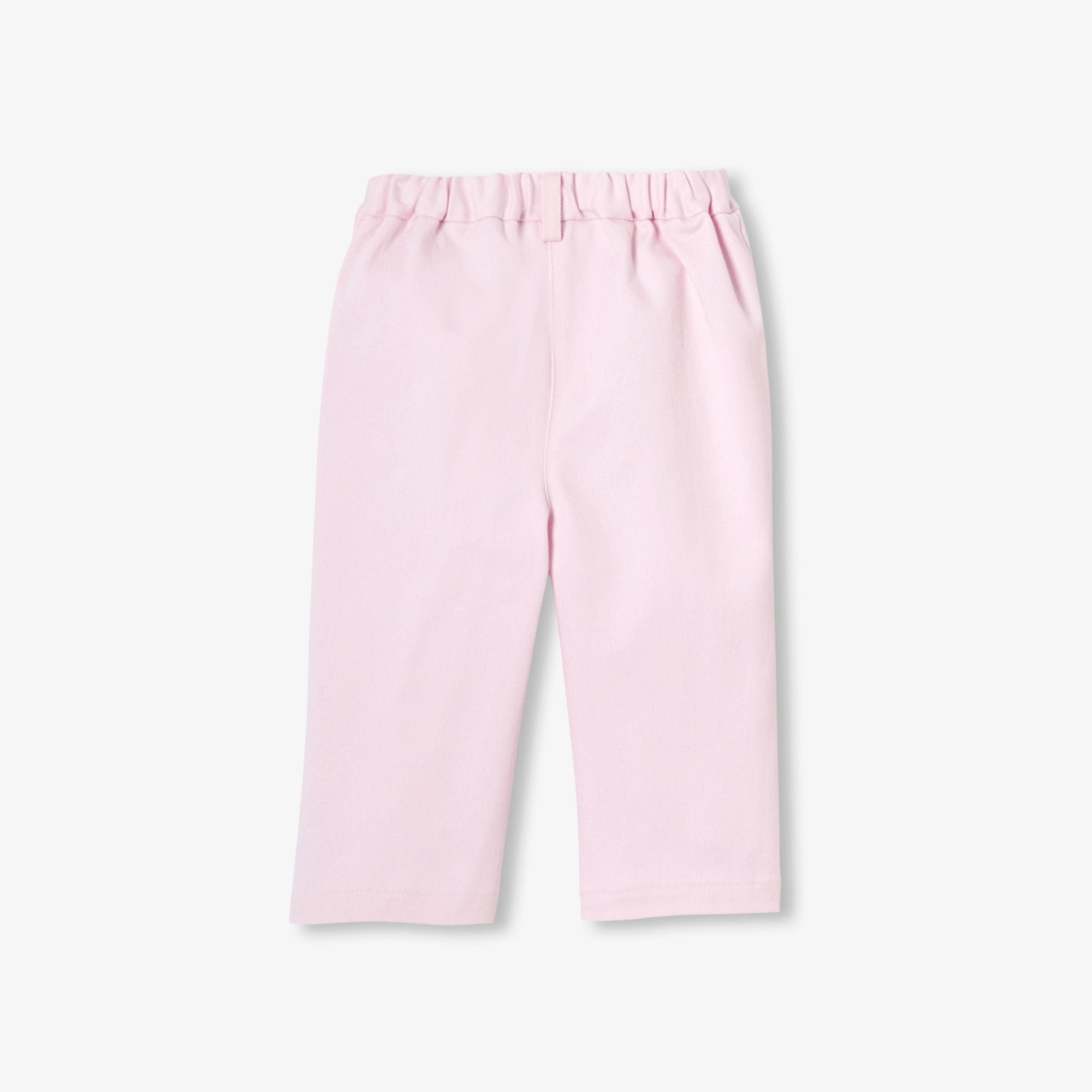 Baby girl cotton twill trousers - Pale Pink Jacadi