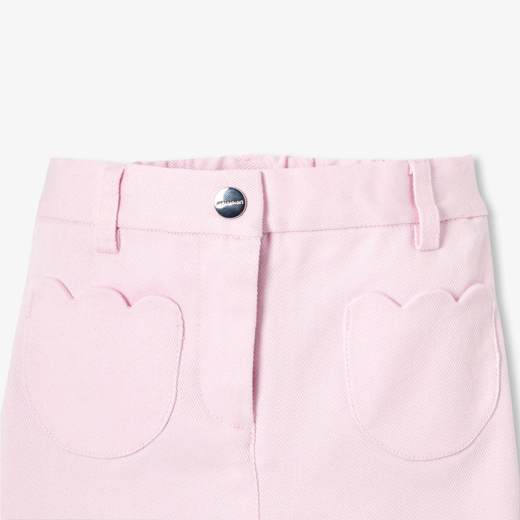 Baby girl cotton twill trousers - Pale Pink Jacadi