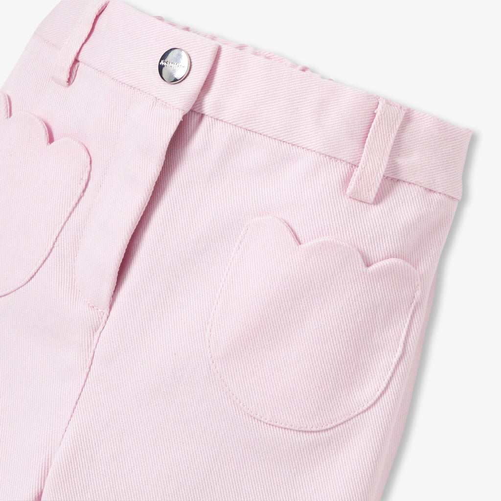 Baby girl cotton twill trousers - Pale Pink Jacadi