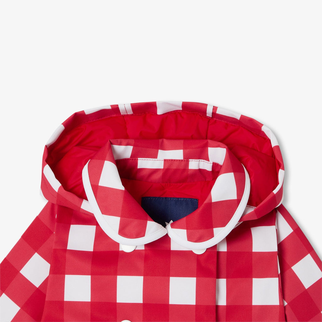 Soprdress a Quadrettini Baby Girl - White/Red