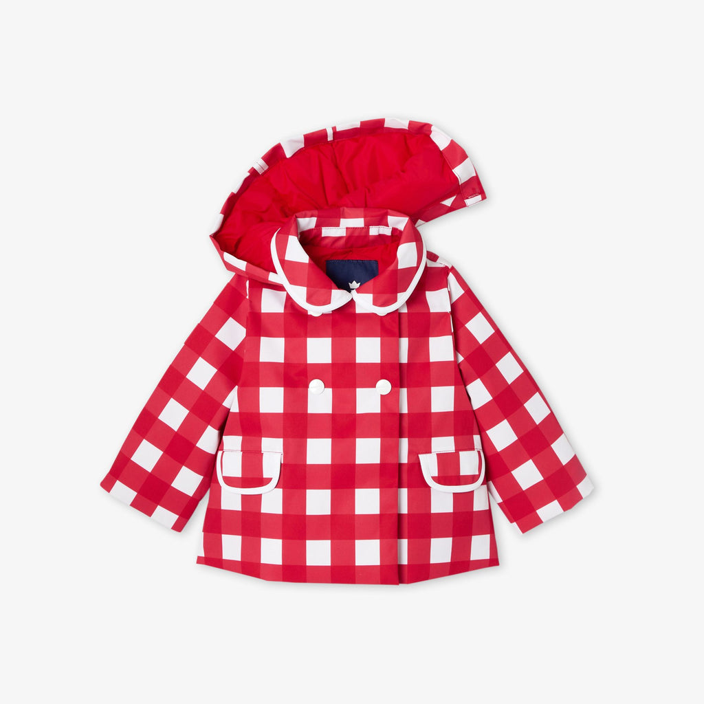 Soprdress a Quadrettini Baby Girl - White/Red