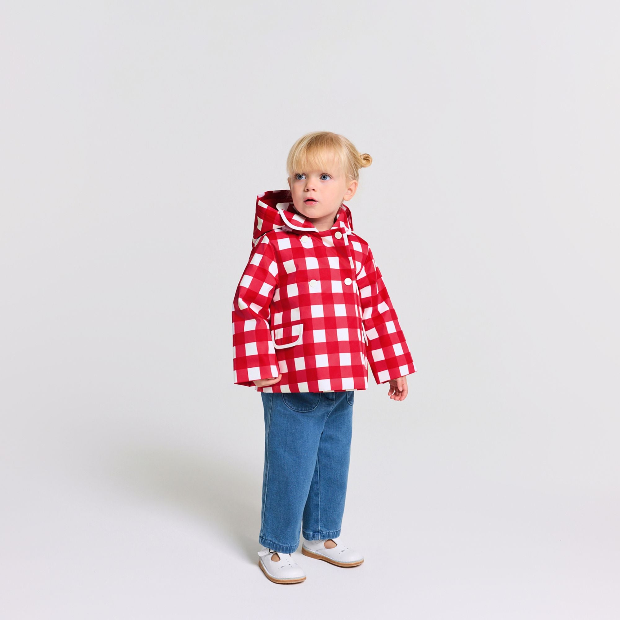 JC-NG126 - Jacadi Baby girl checked coat