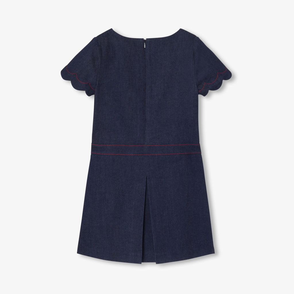 JC-TG131 - Jacadi Girl's raw denim dress