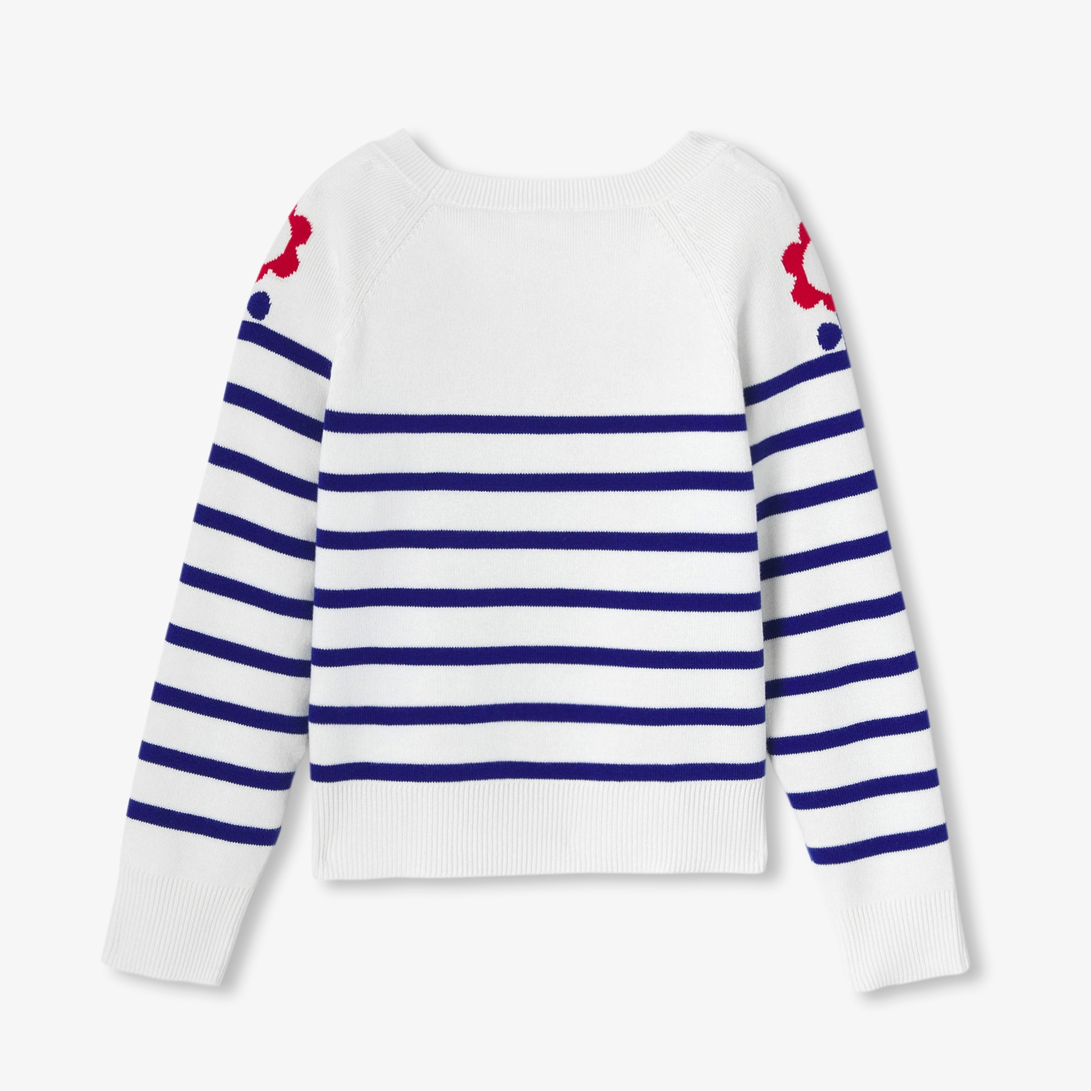 JC-TG092 - Jacadi Girl's sailor-style jersey knit sweater - Blue