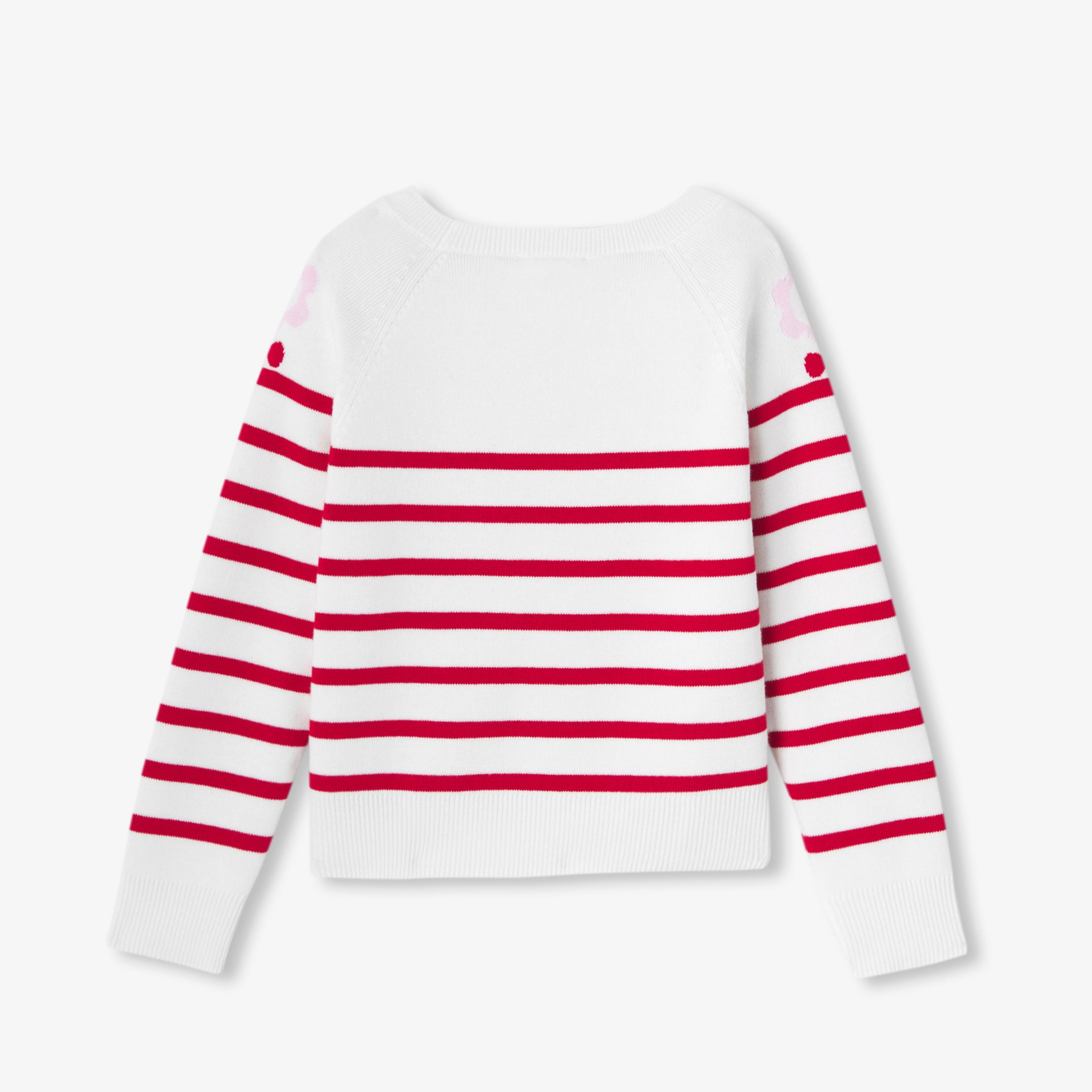 JC-TG094 - Jacadi Girl's sailor-style jersey knit sweater (Red)