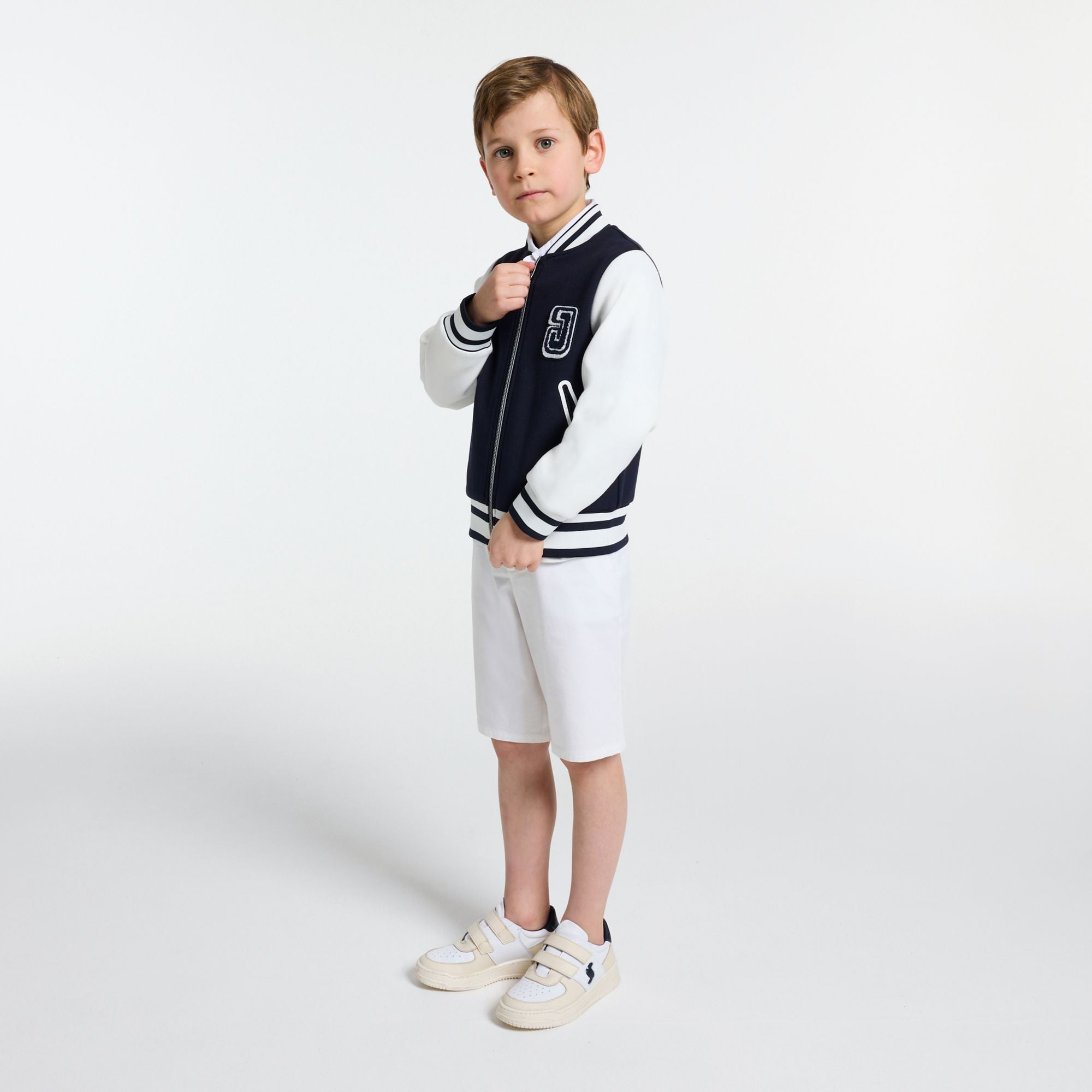 Jacket Teddy Boy - Navy Blue/Ecru