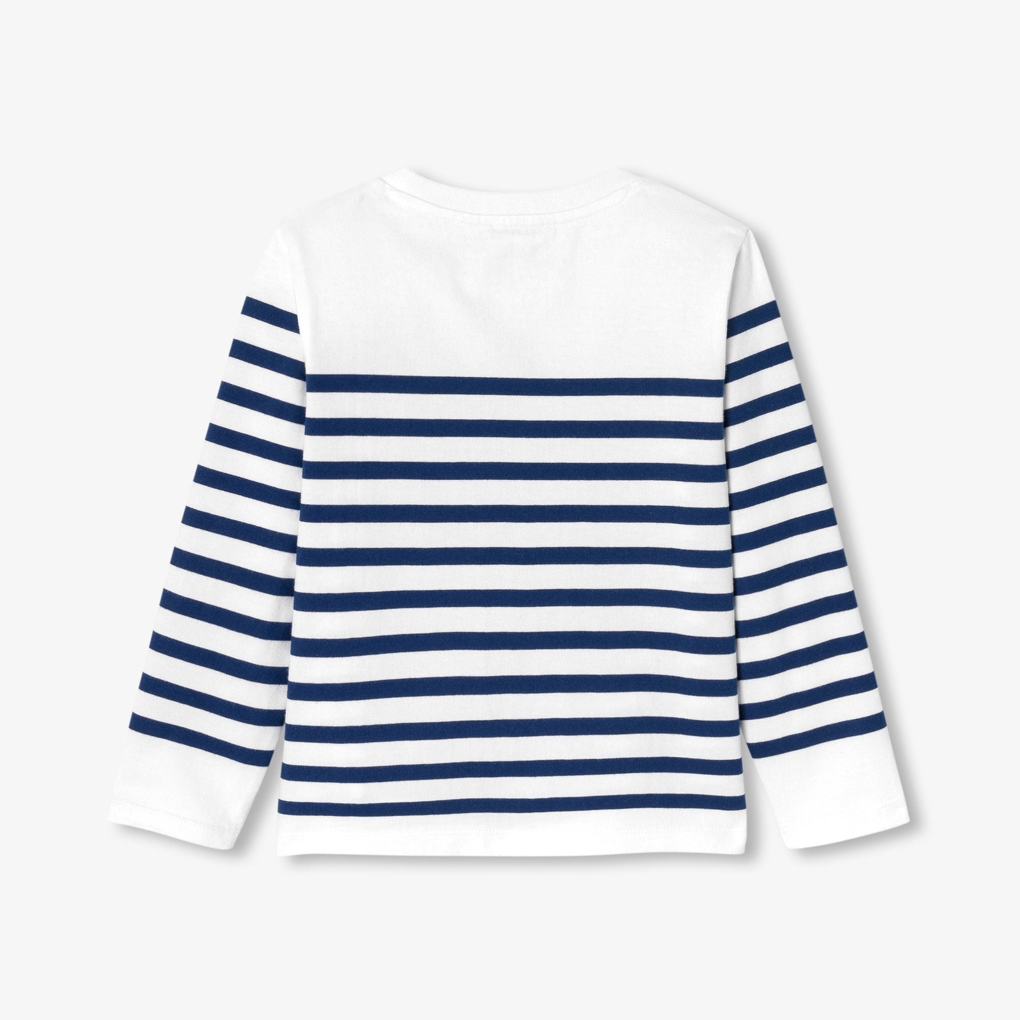 Boy cotton jersey sailor-style T-shirt - White/Light Blue