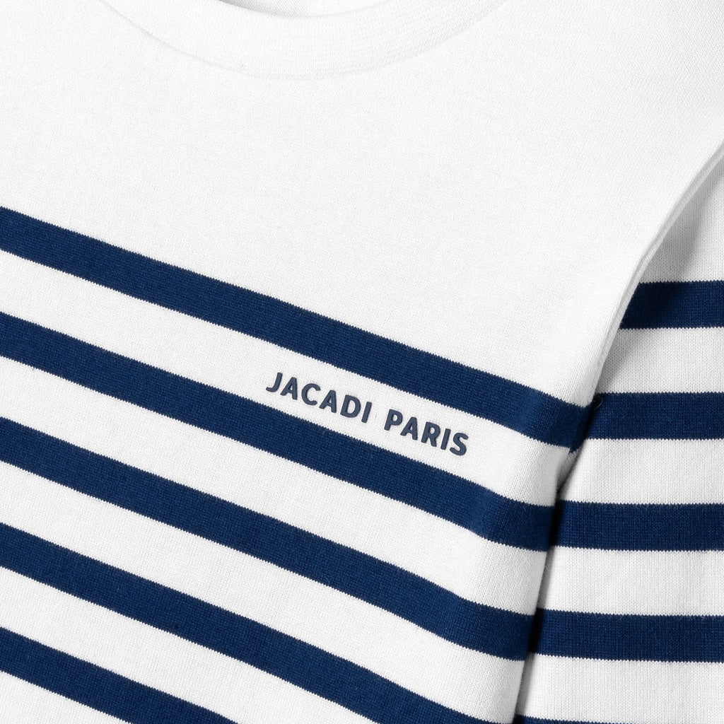 Boy cotton jersey sailor-style T-shirt - White/Light Blue