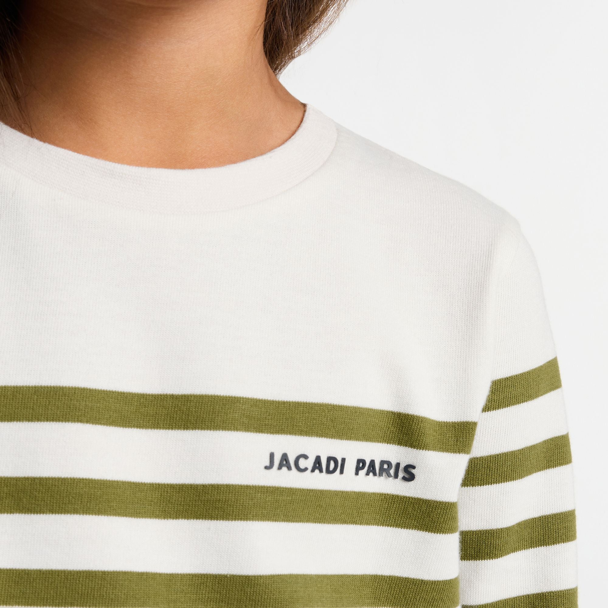 Boy cotton jersey sailor-style T-shirt - White/Green