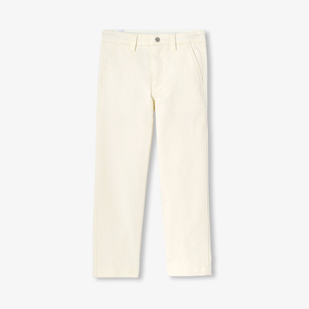 Boy straight twill trousers - Ecru