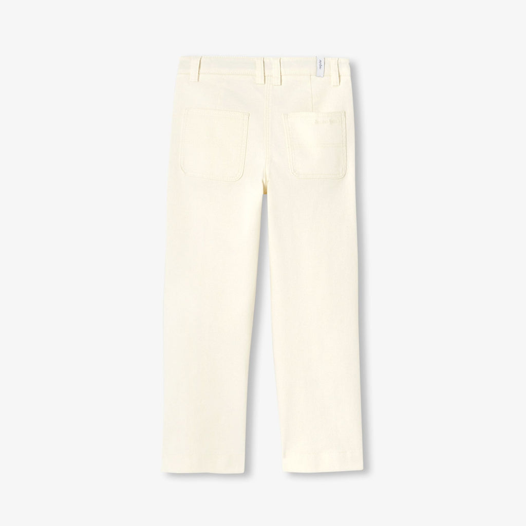 Boy straight twill trousers - Ecru