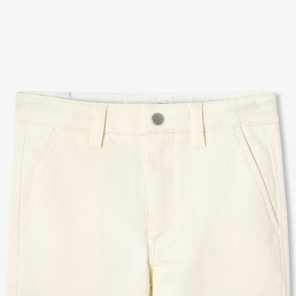 Boy straight twill trousers - Ecru