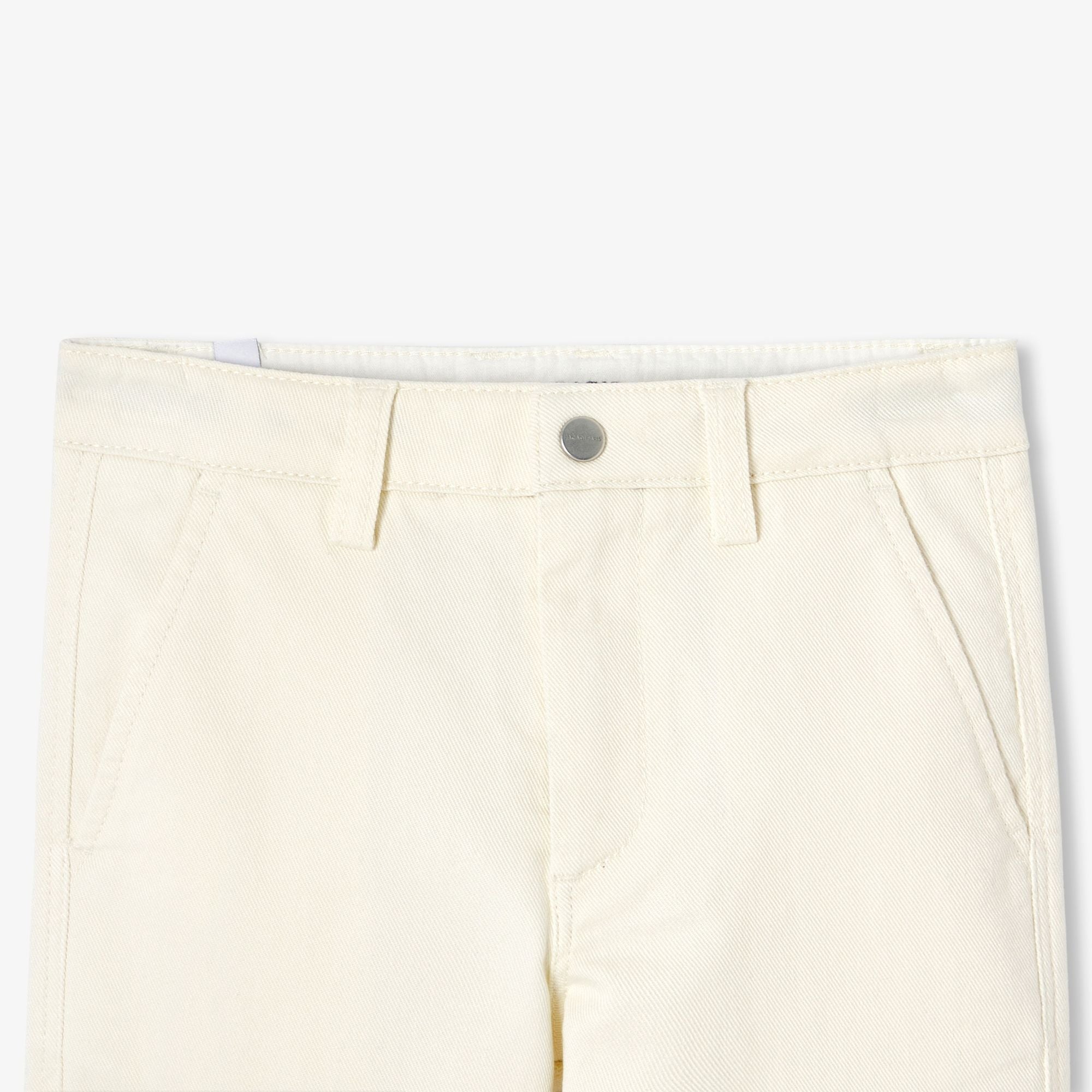 Boy straight twill trousers - Ecru