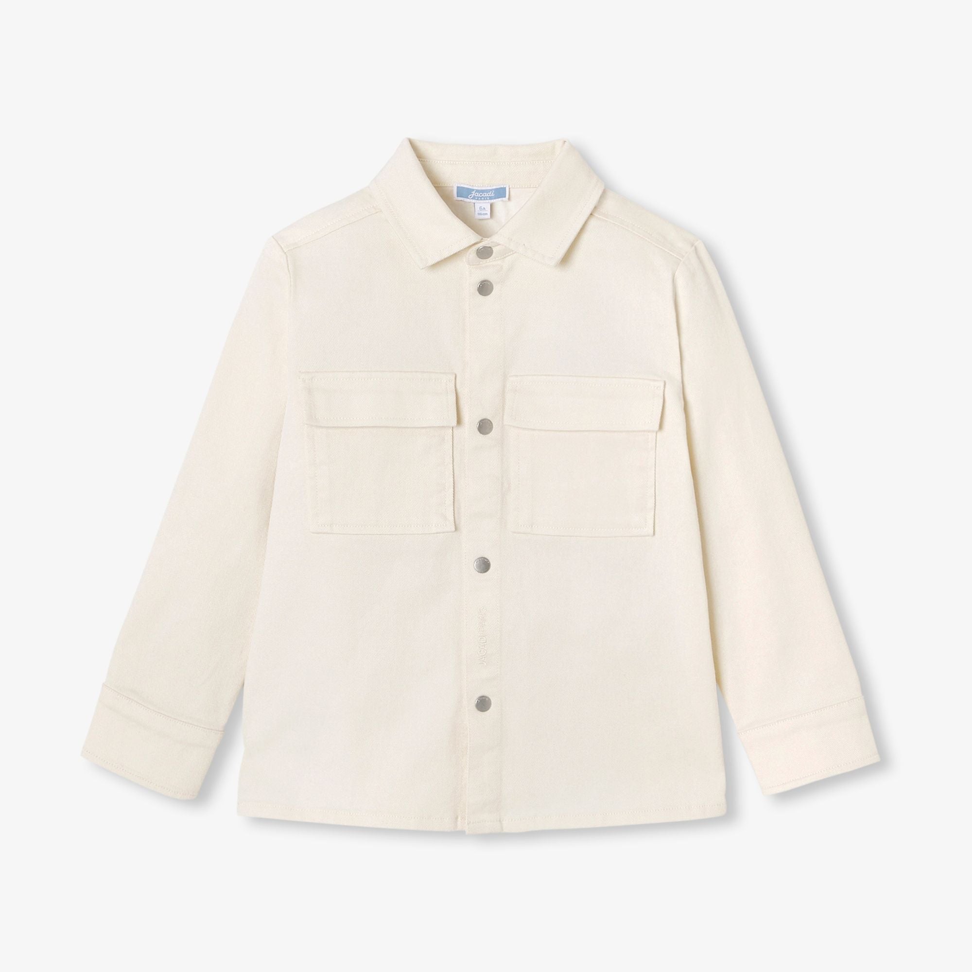 Shirt Overshirt in Sargia Di Cotton Boy - Ecru