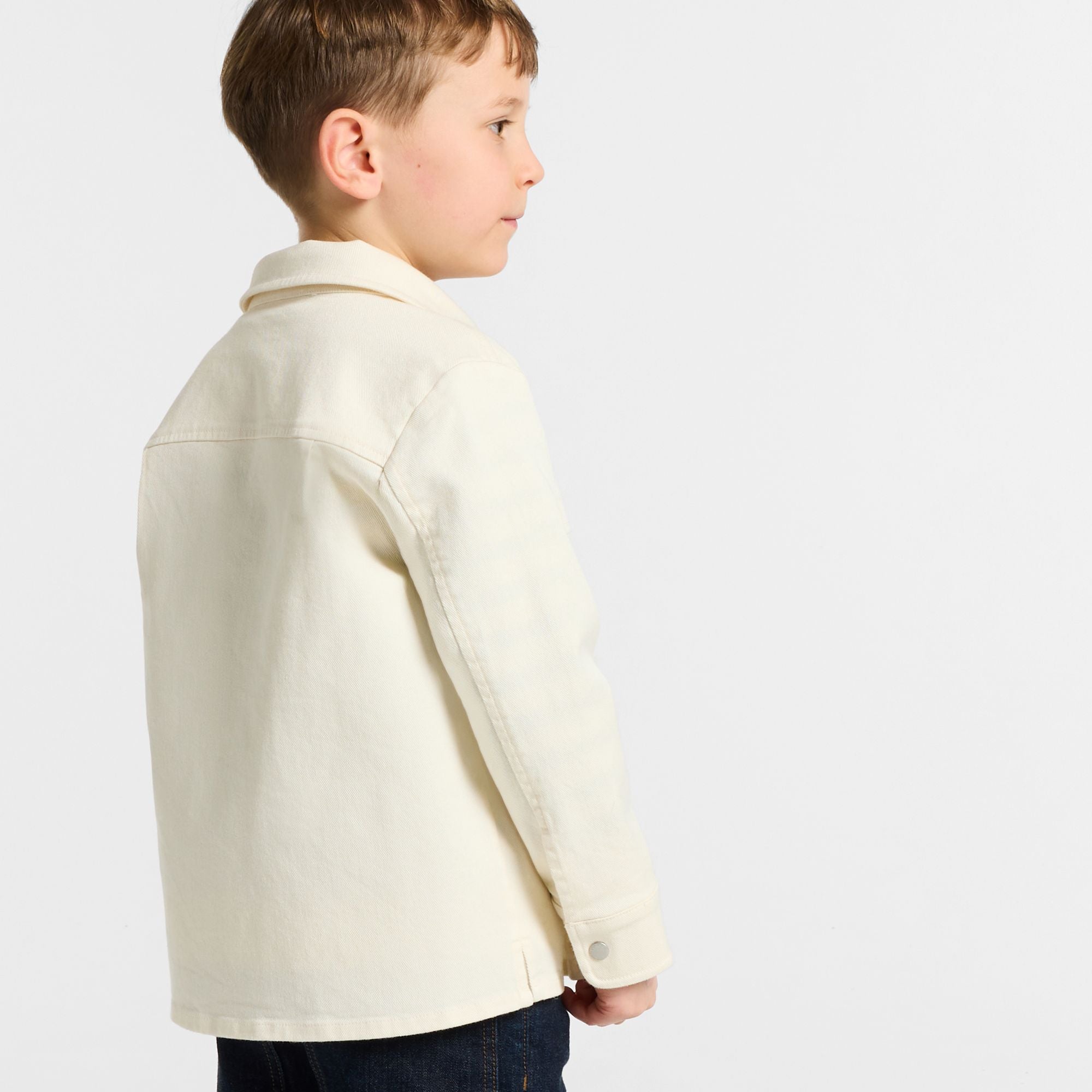 Shirt Overshirt in Sargia Di Cotton Boy - Ecru