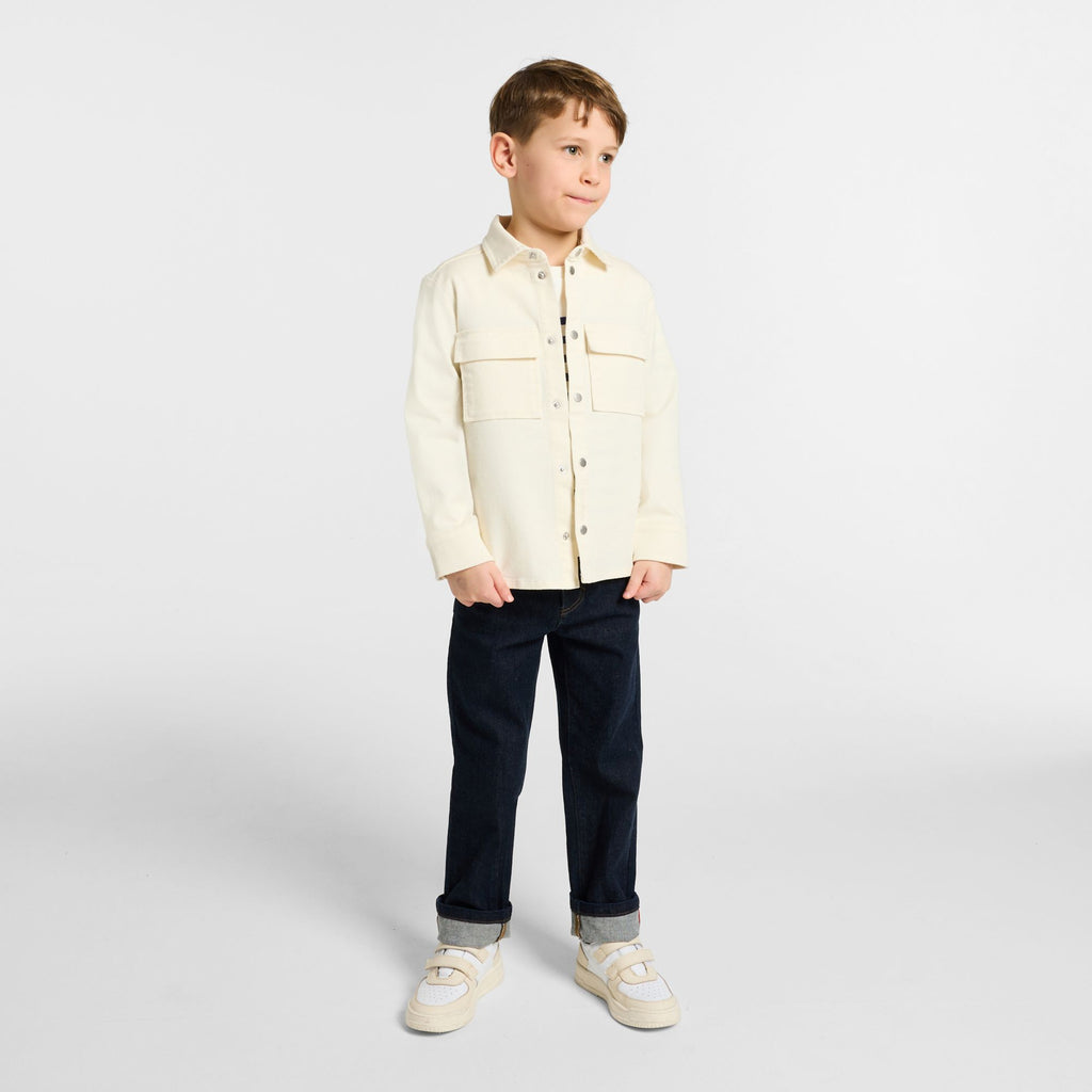 Shirt Overshirt in Sargia Di Cotton Boy - Ecru