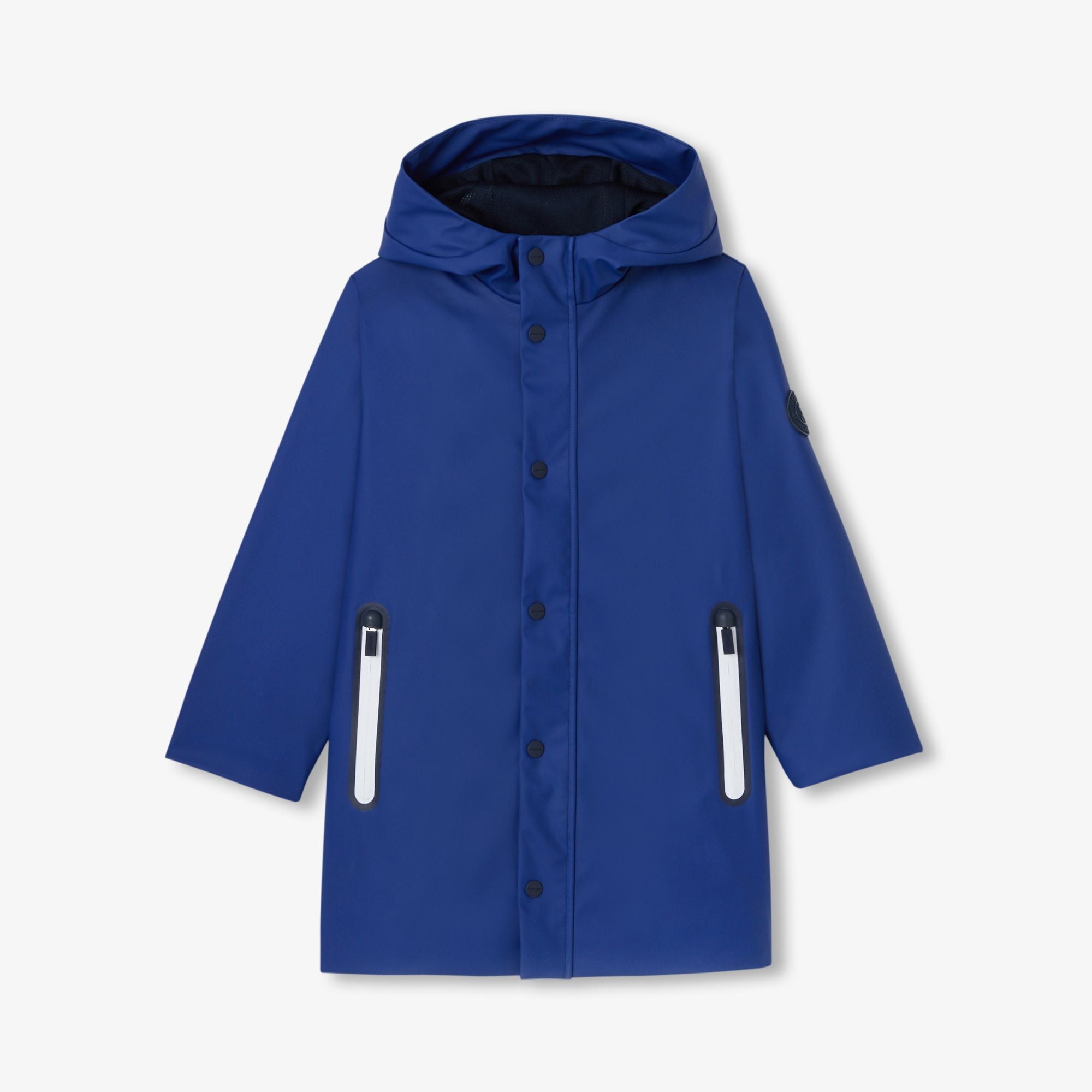 Parka Idrorepellente Effetto Cerato Boy - Blu Cobalto