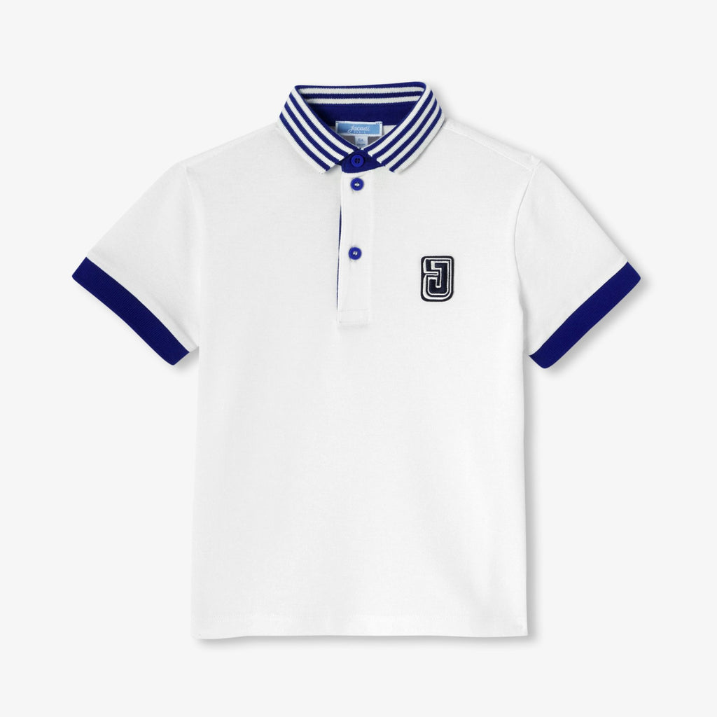 JC-TB056 - Jacadi Boys' short-sleeved polo shirt - Soft White Jacadi