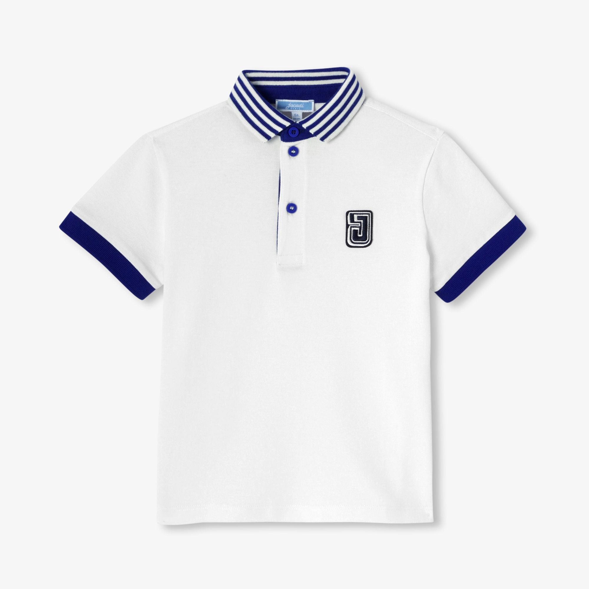 JC-TB056 - Jacadi Boys' short-sleeved polo shirt - Soft White Jacadi