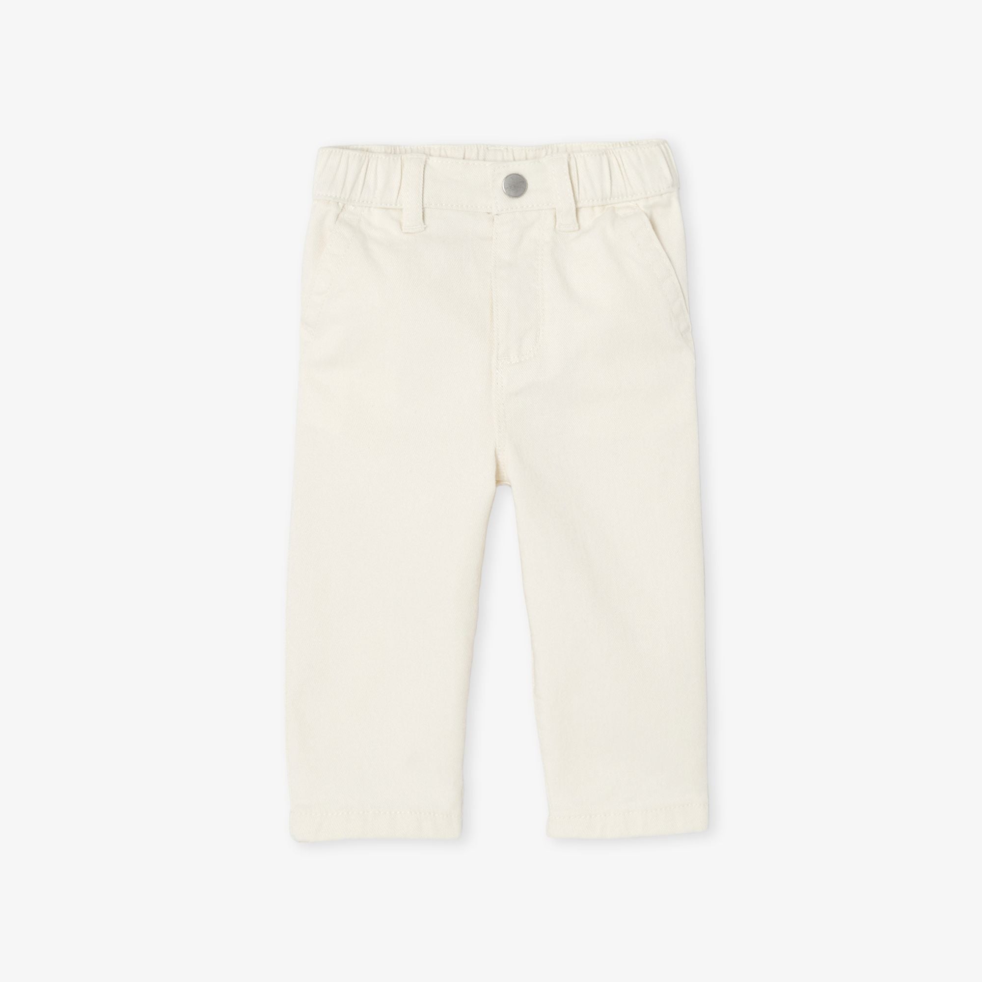 Baby boy twill trousers - Ecru