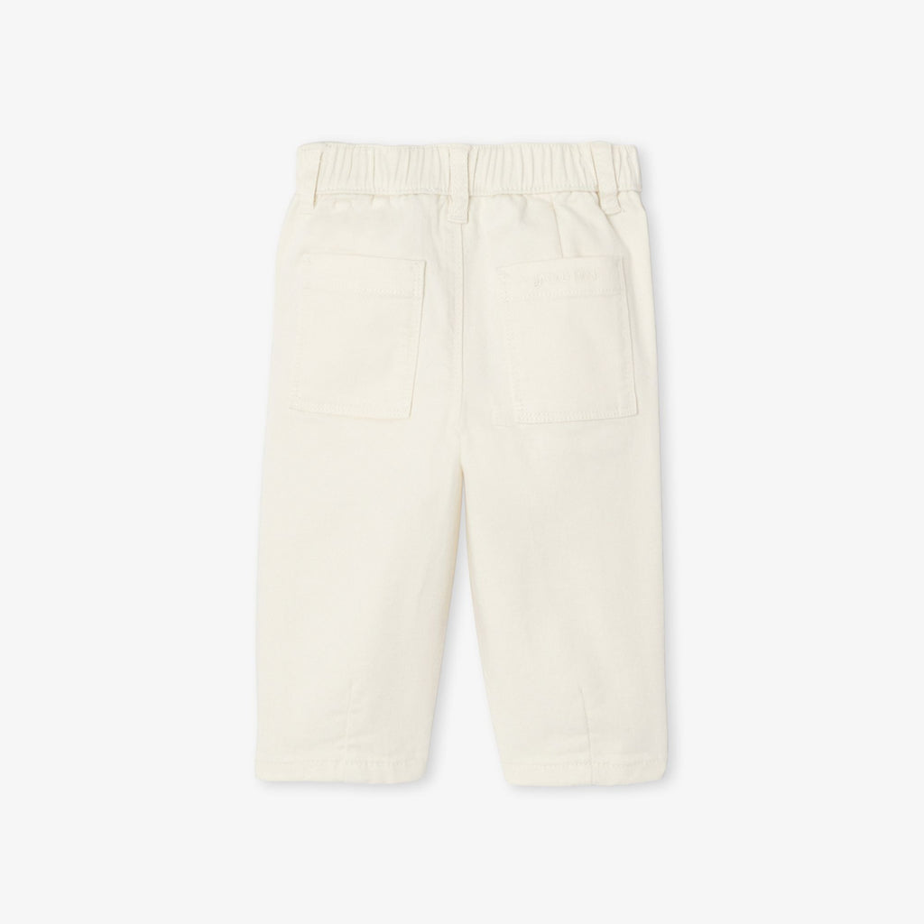 Baby boy twill trousers - Ecru