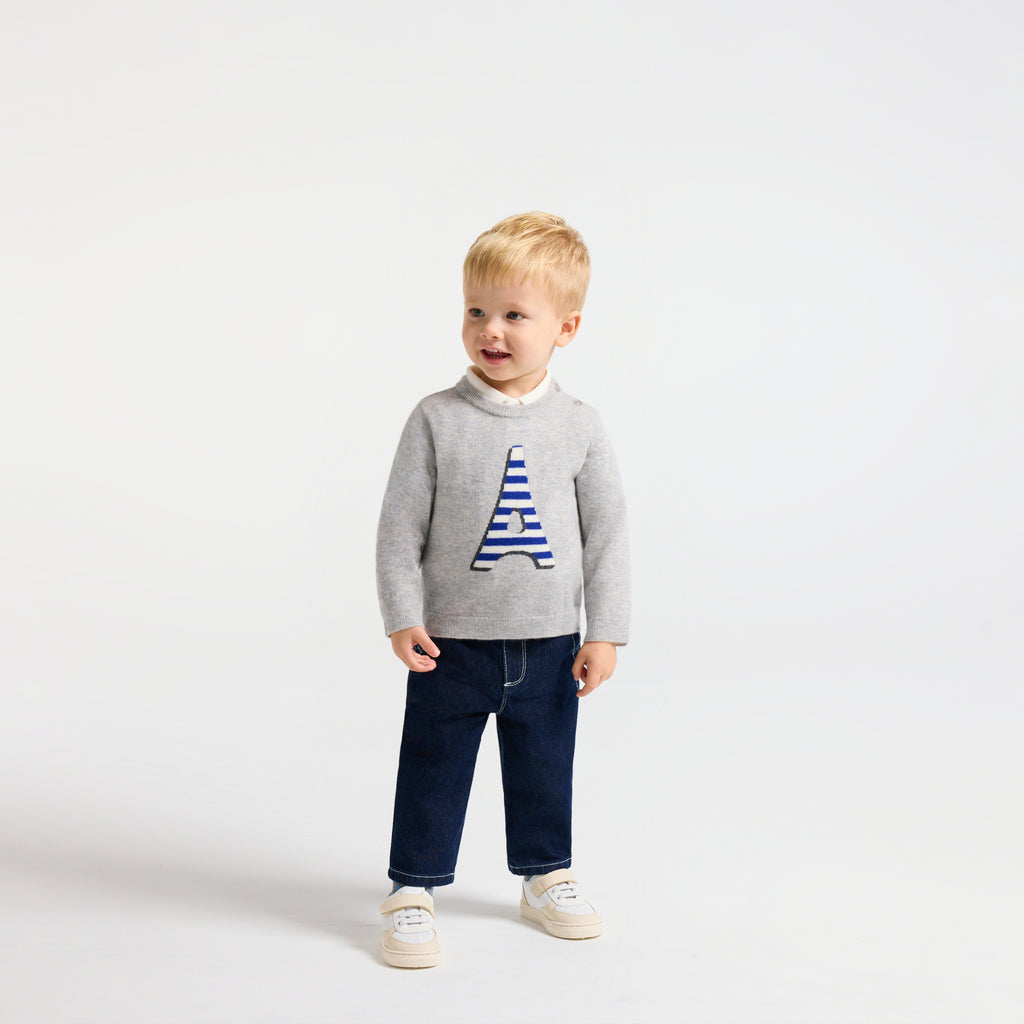 Baby boy raw denim jeans - Medium Denim