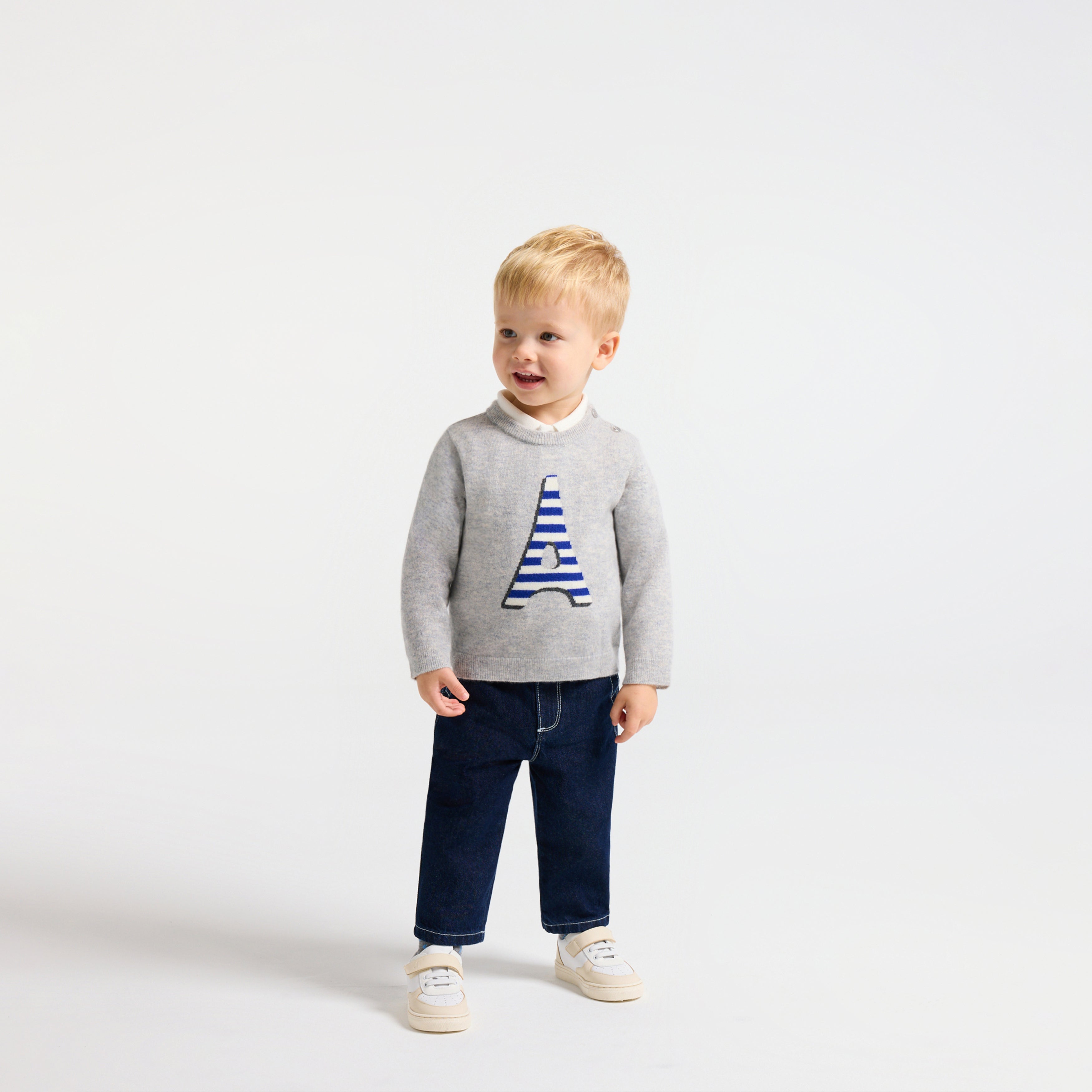 Baby boy raw denim jeans - Medium Denim