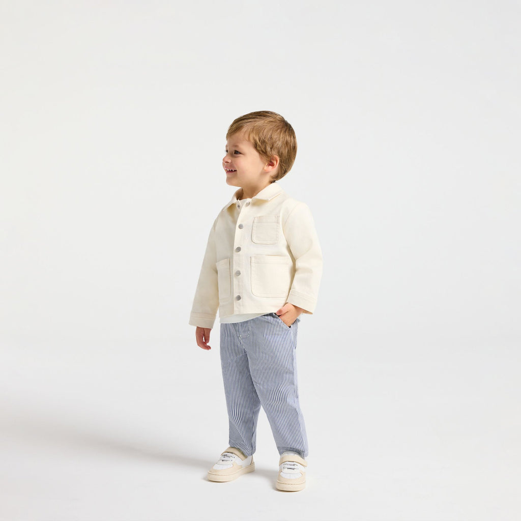 JC-NB072 - Jacadi Baby boy striped twill trousers
