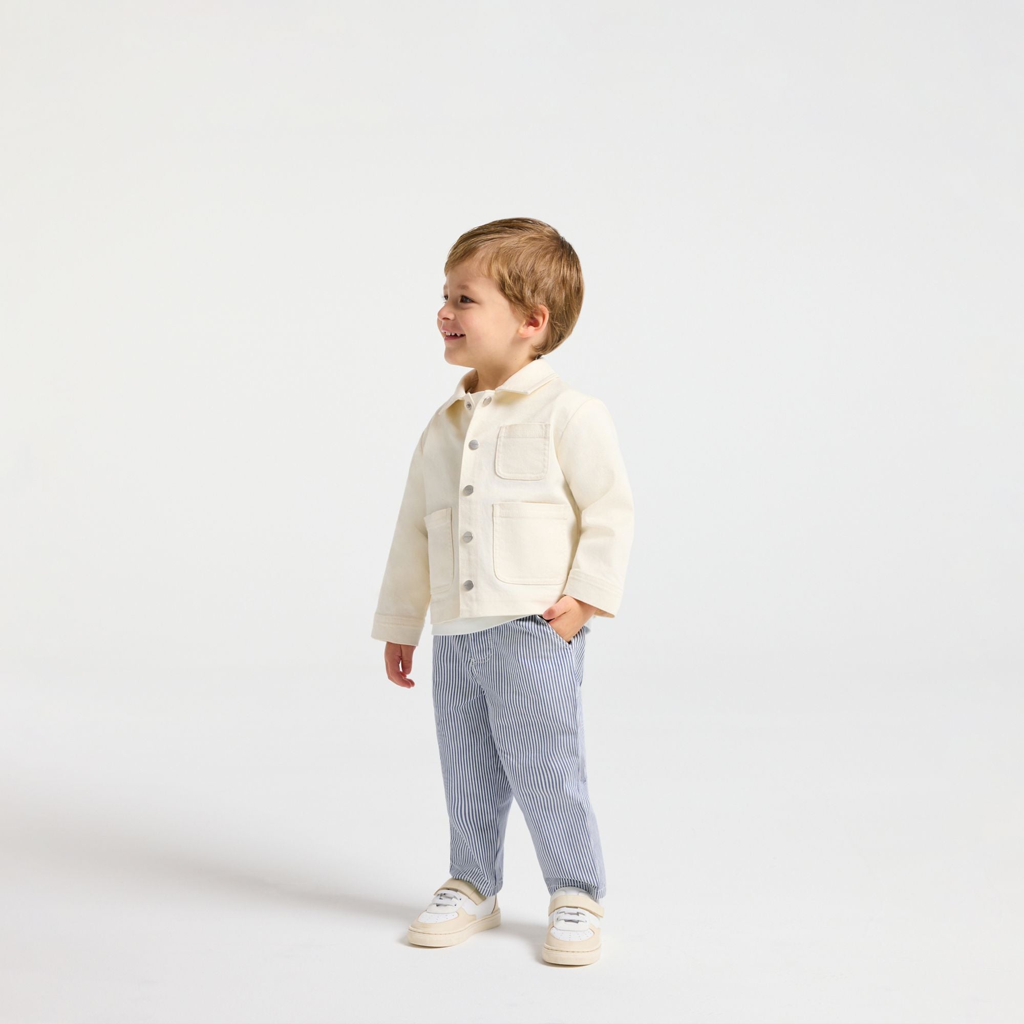JC-NB072 - Jacadi Baby boy striped twill trousers