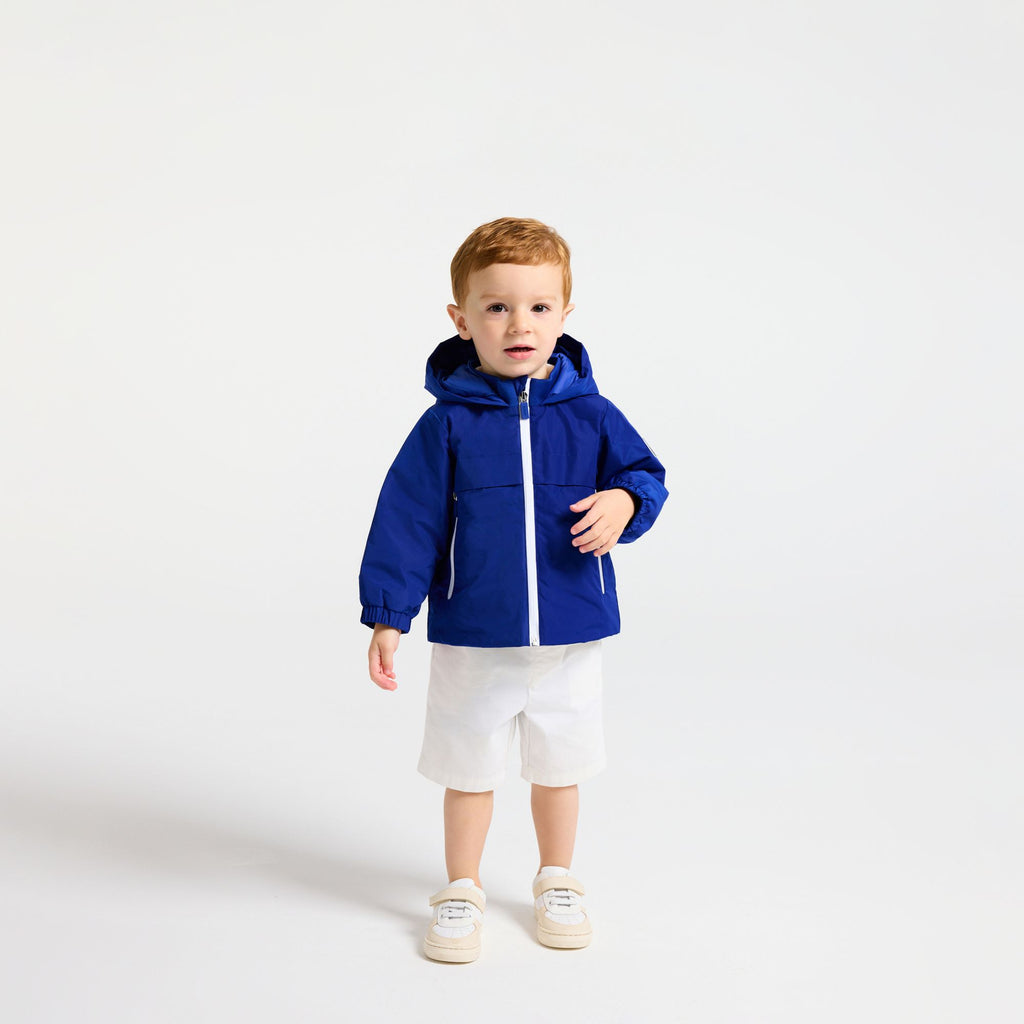Jacket With Cappuccio Baby Boy - Blu Di Prussia
