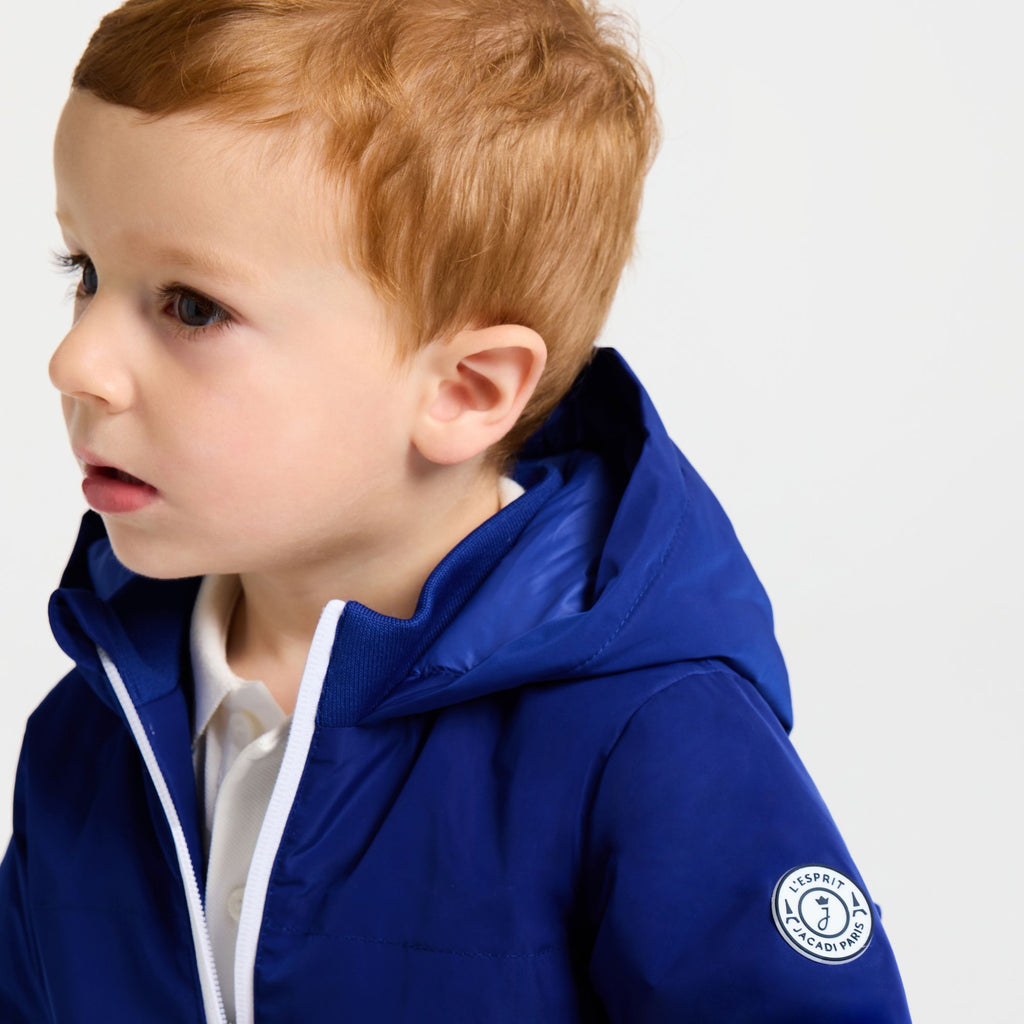 Jacket With Cappuccio Baby Boy - Blu Di Prussia