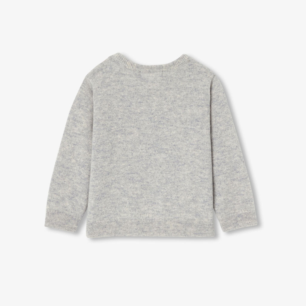Jumper 100% Cashmere Baby Boy - Grigio Melange Chiaro Jacadi