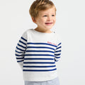 JC-NB107 - Jacadi Baby Boys' Sailor-Style Cotton T-Shirt - White/Blue