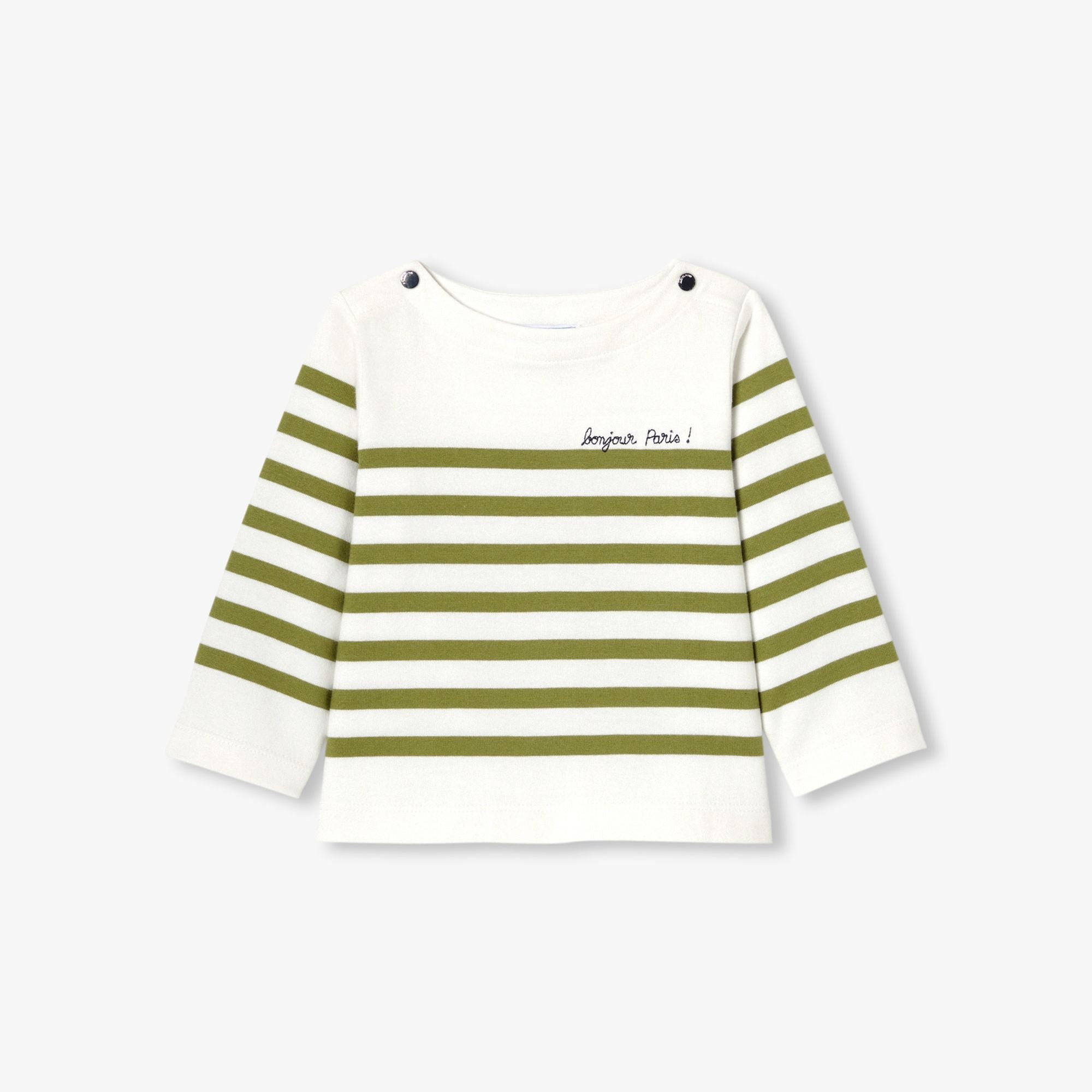 JC-NB101 - Jacadi Baby sailor cotton top - White/Green