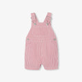 JC-NB088 - Jacadi Baby boy striped twill short overalls