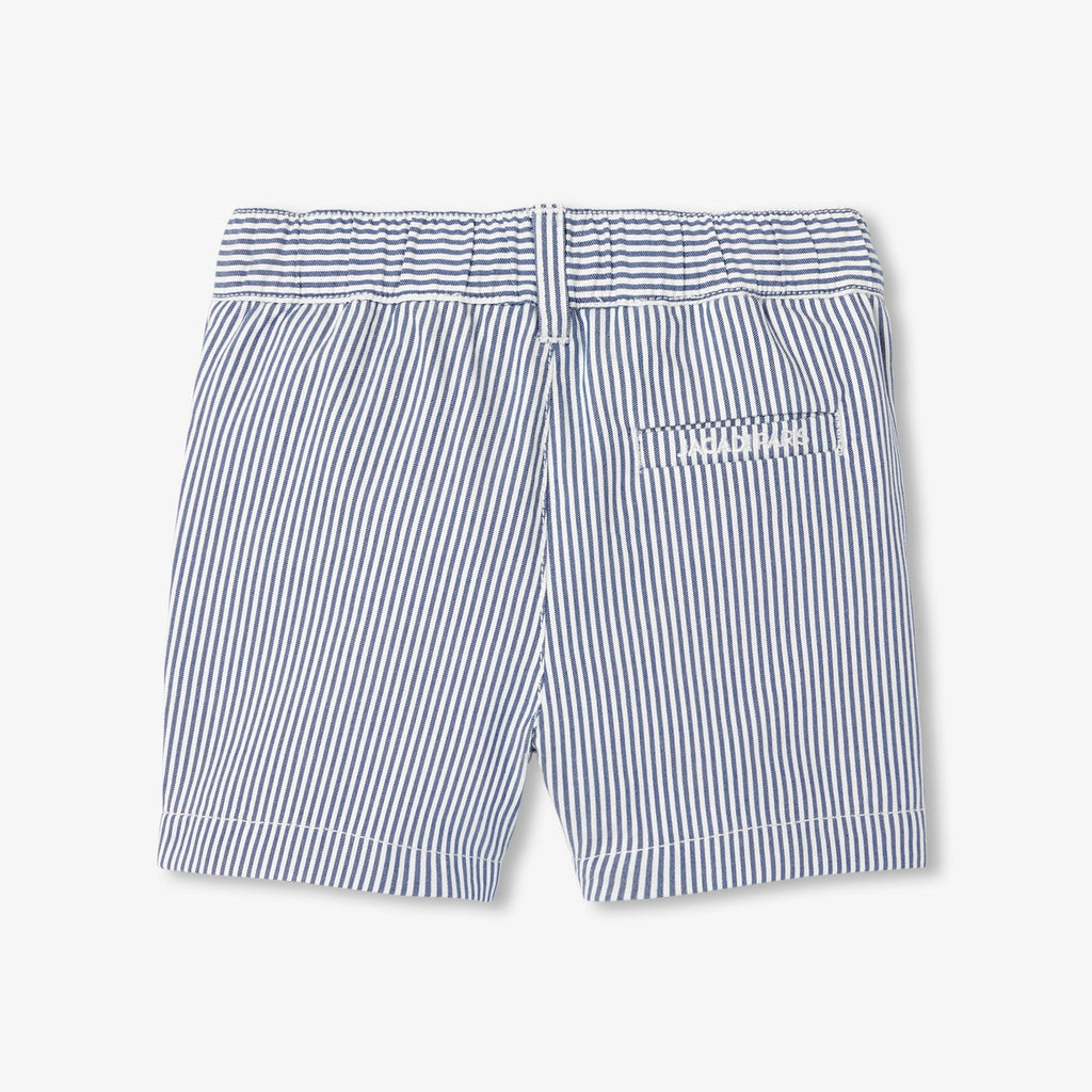 Shorts Striped in Twill Baby Boy - White/Light Blue