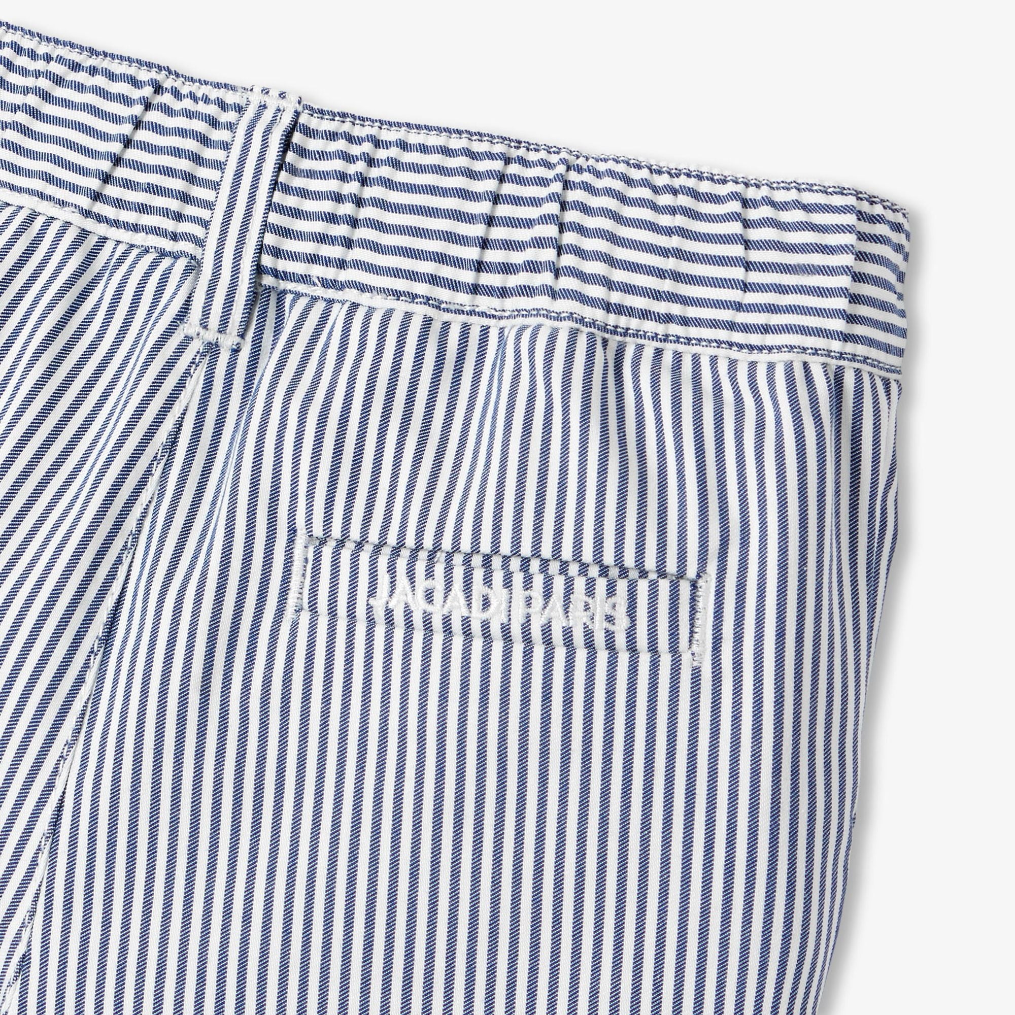 Shorts Striped in Twill Baby Boy - White/Light Blue