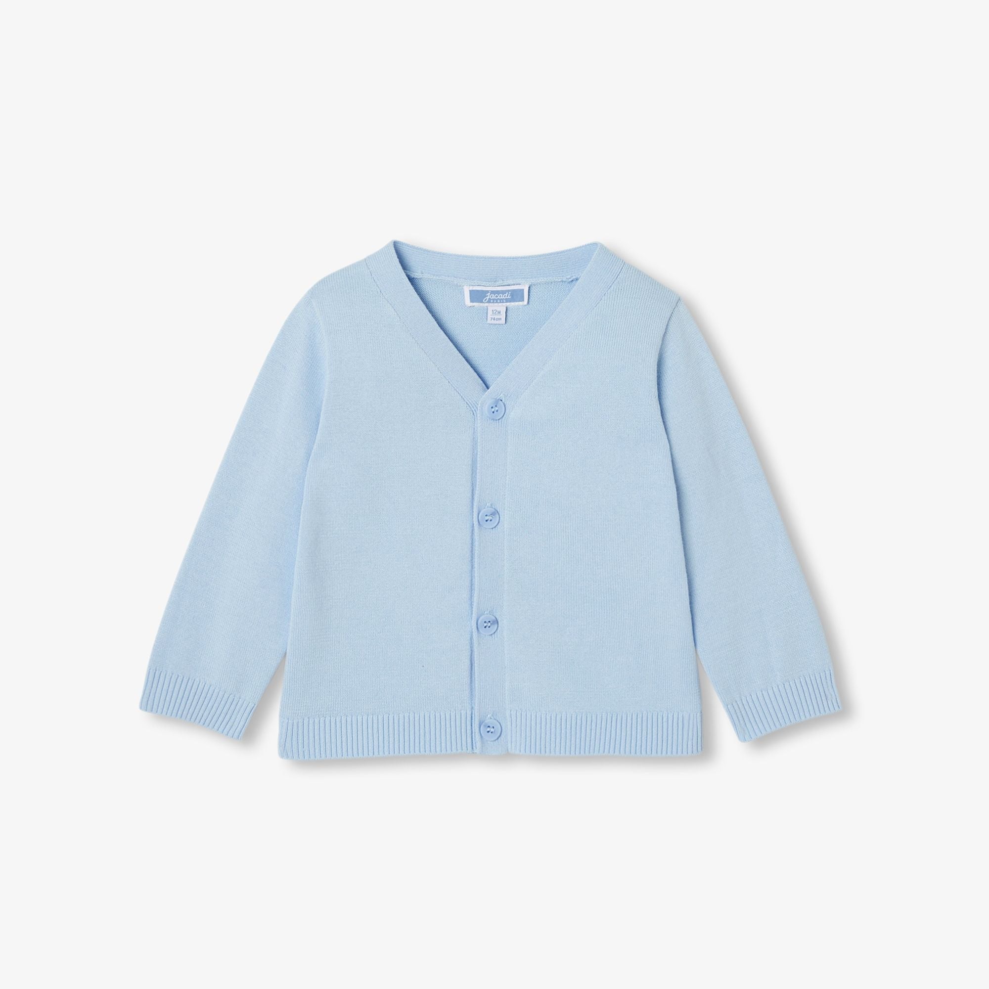 JC-NB106 - Jacadi Baby Boys' Cotton Cardigan - Sky Blue