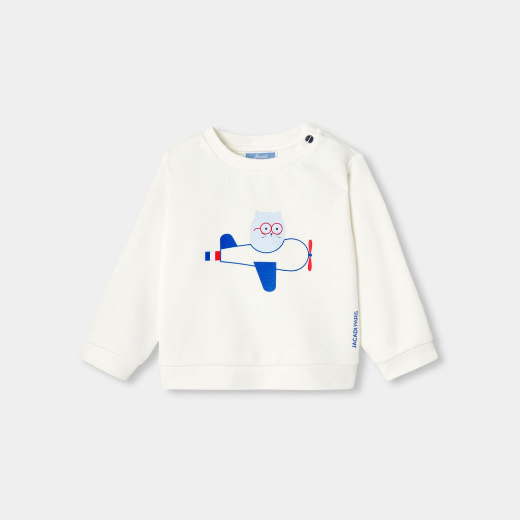 Baby boy sweatshirt top - Jacadi Sweet White