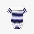 JC-NB102 - Jacadi Baby sailor bodysuit - White/Blue