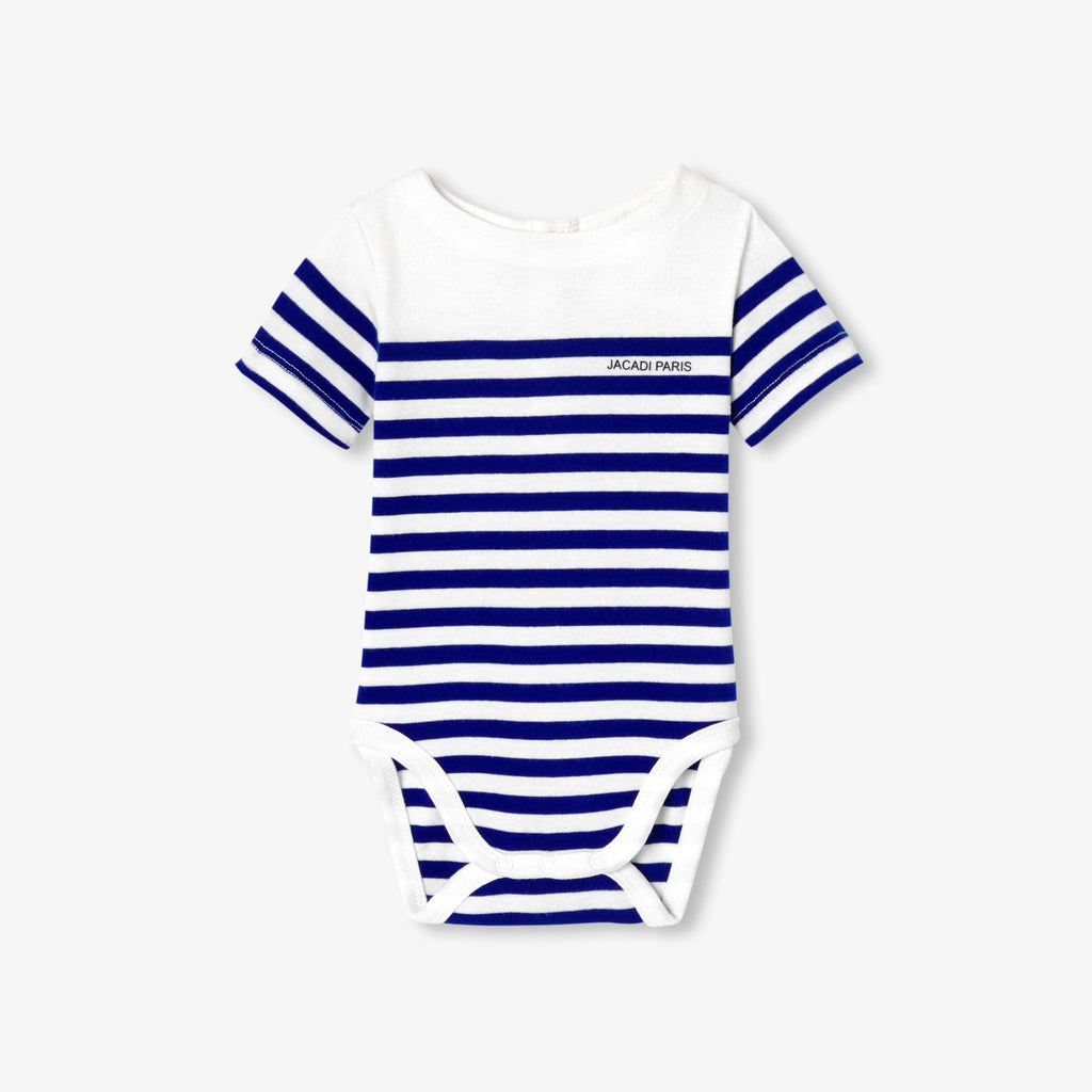 Baby boy sailor-style bodysuit - White/Light Blue