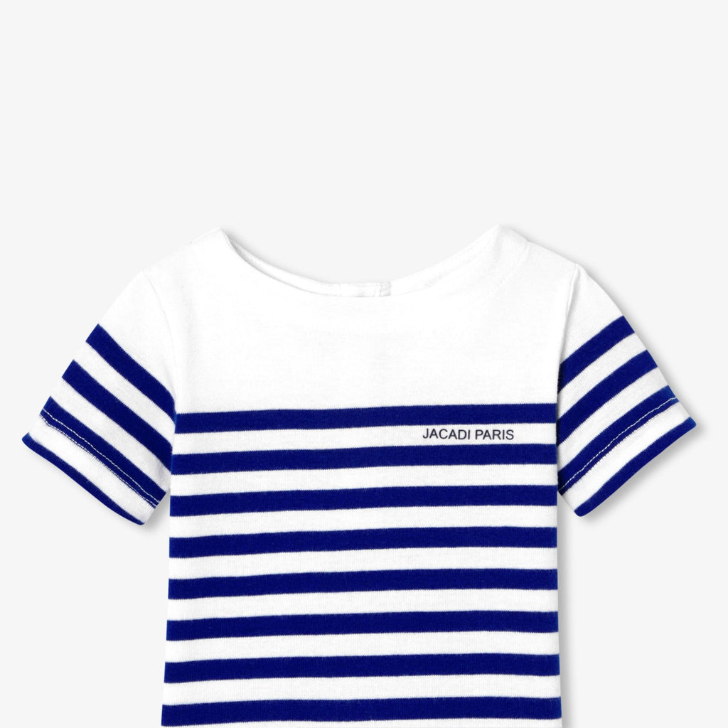Baby boy sailor-style bodysuit - White/Light Blue