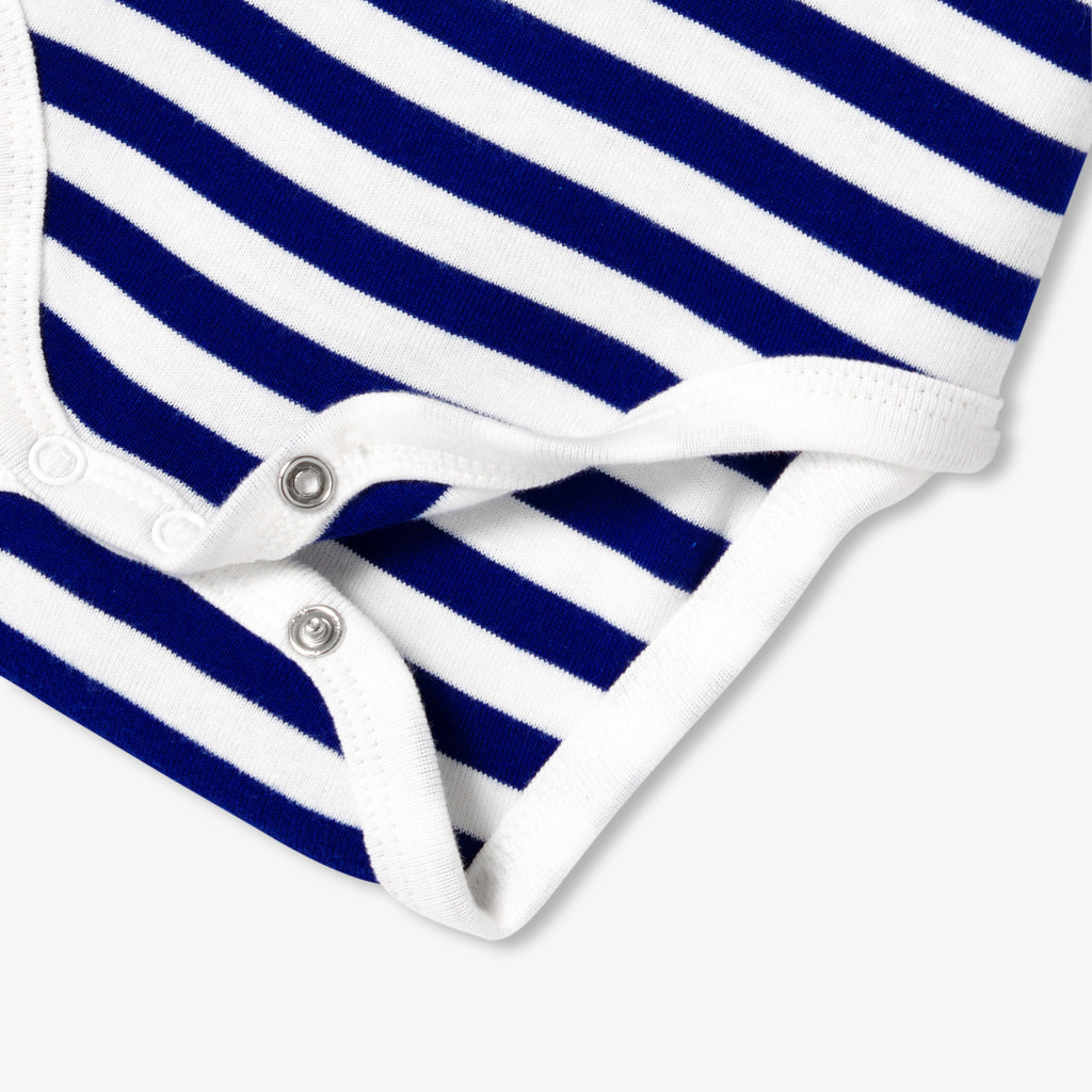 Baby boy sailor-style bodysuit - White/Light Blue