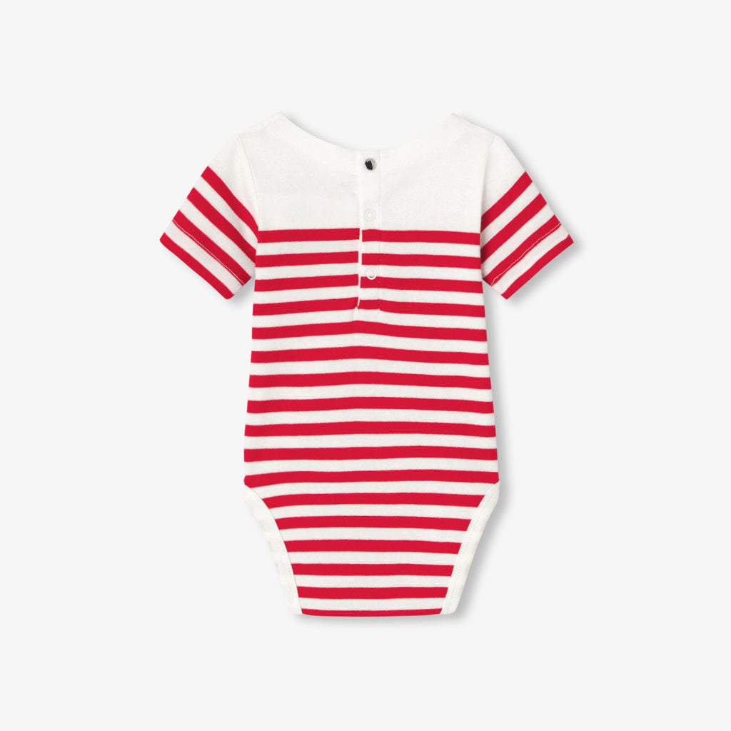 Baby boy sailor-style bodysuit - White/Red